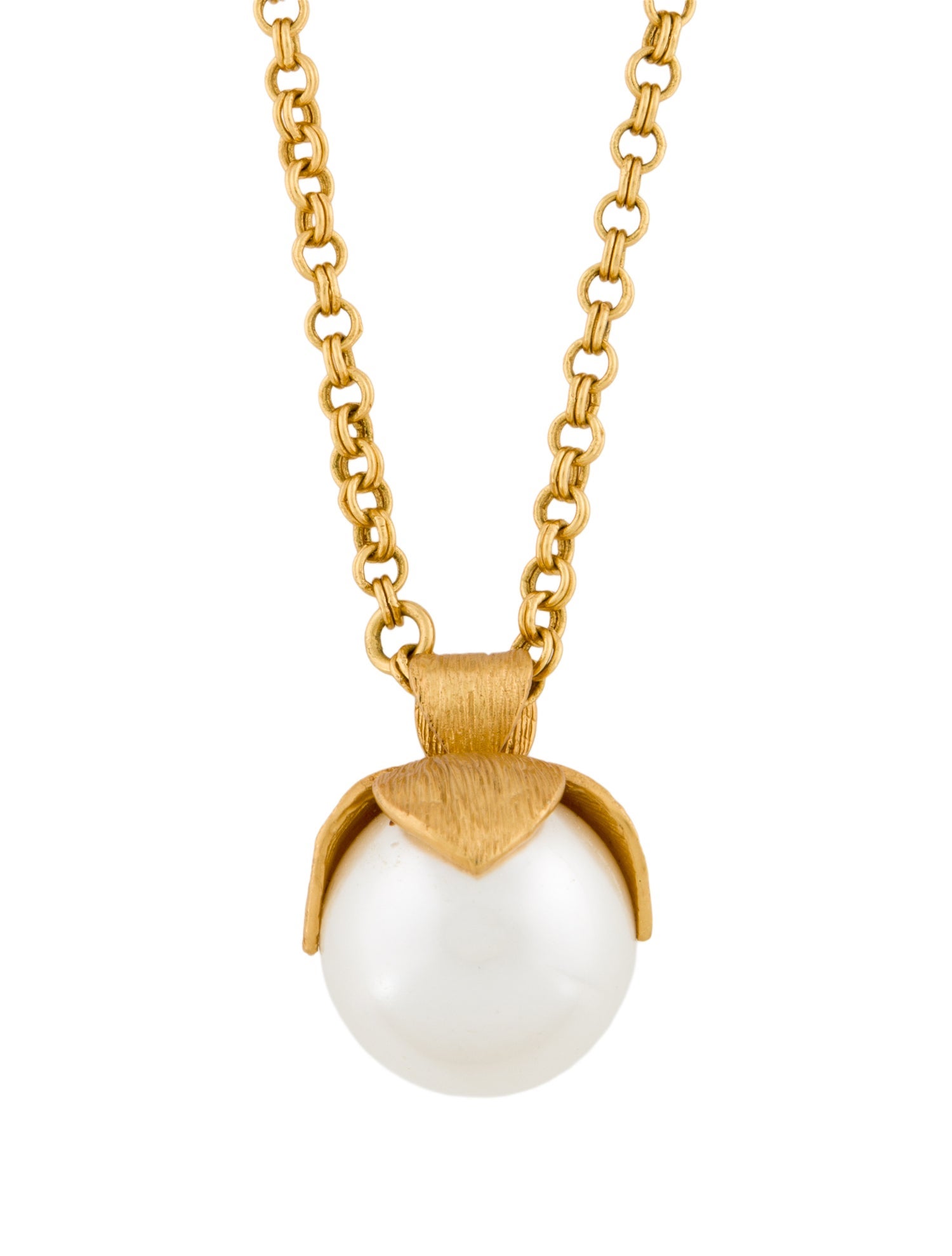 Julie Vos Faux Pearl Pendant Necklace