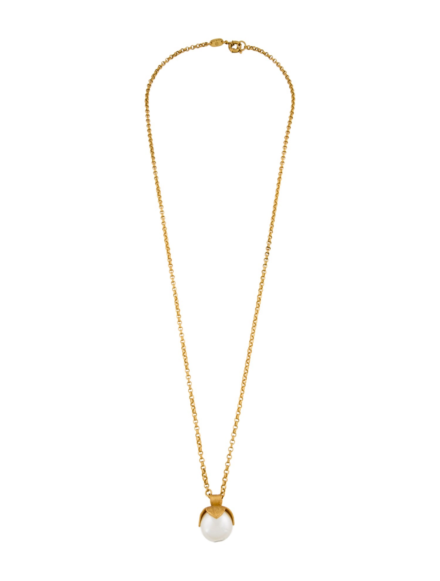 Julie Vos Faux Pearl Pendant Necklace