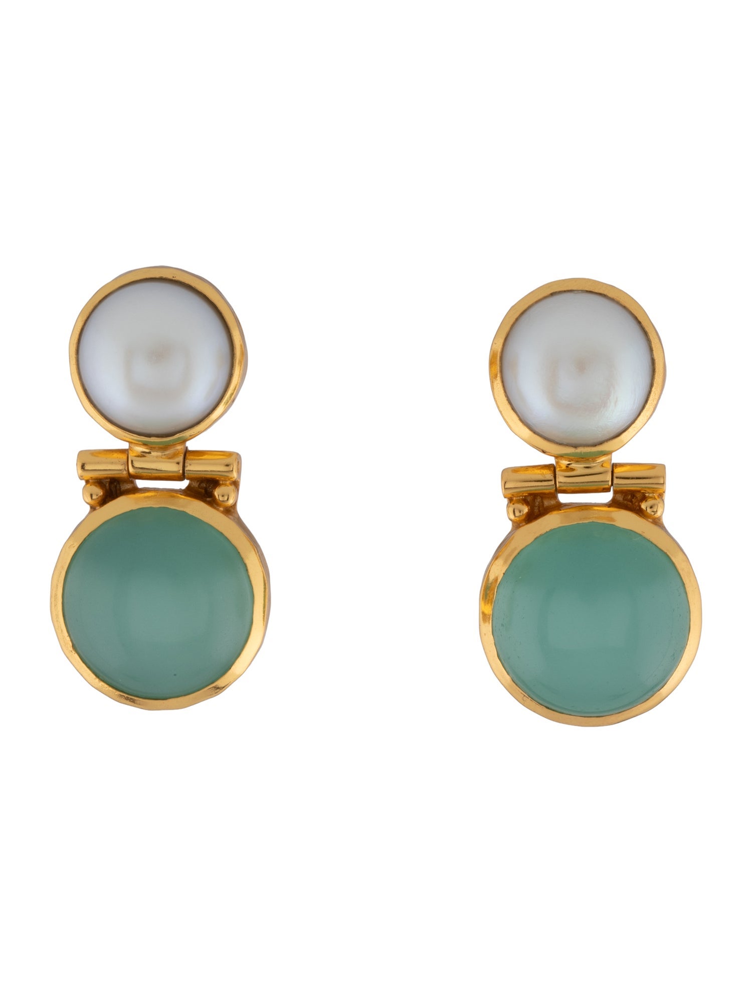 Julie Vos Faux Pearl & Resin Drop Earrings