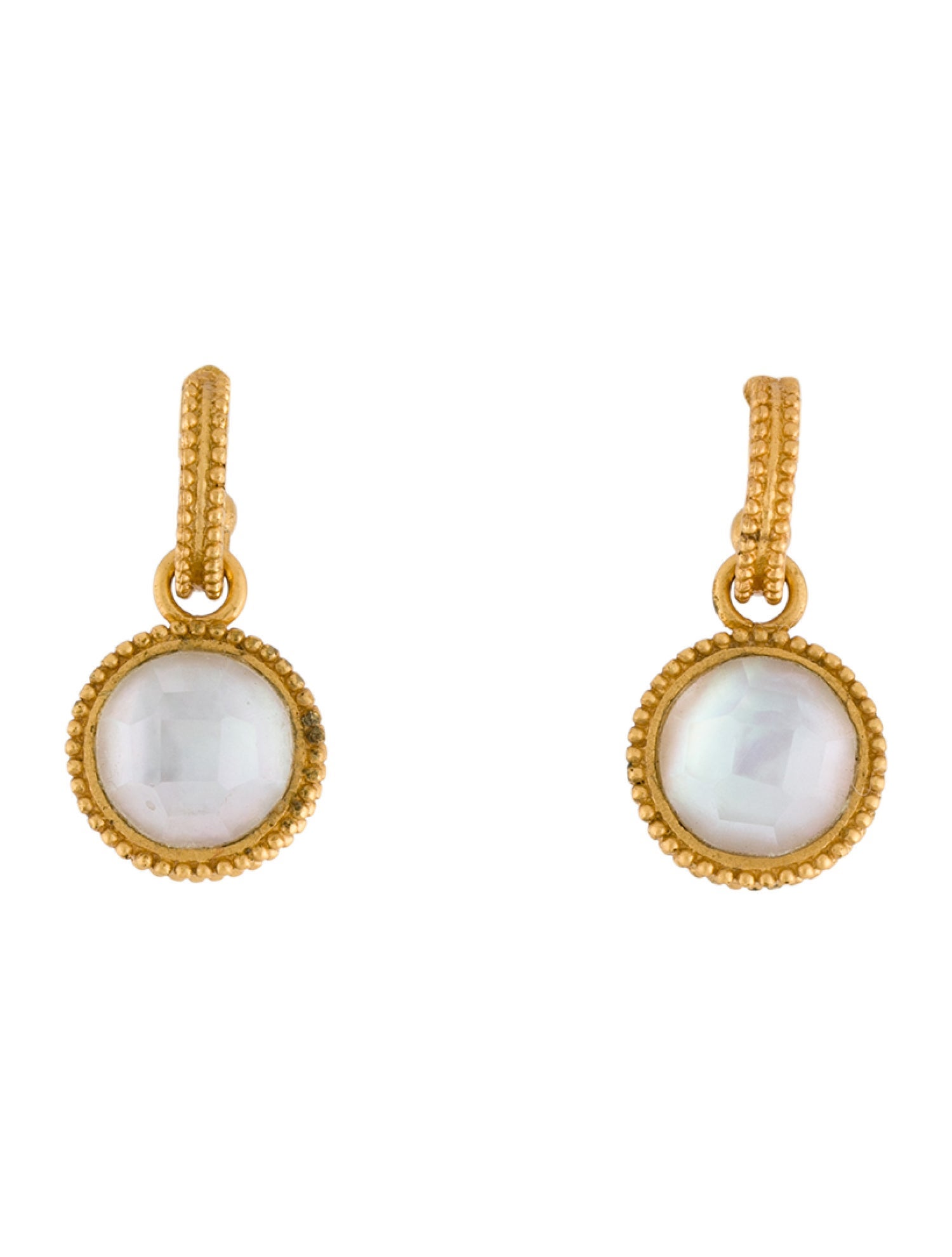 Julie Vos Crystal 'Fleur-De-Lis' Hoop Drop Earrings