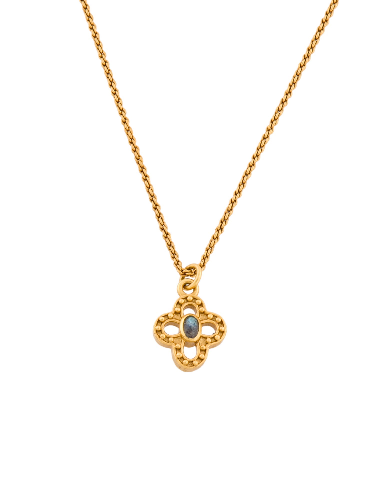 Julie Vos Pearl & Stone Delicate Pendant Necklace