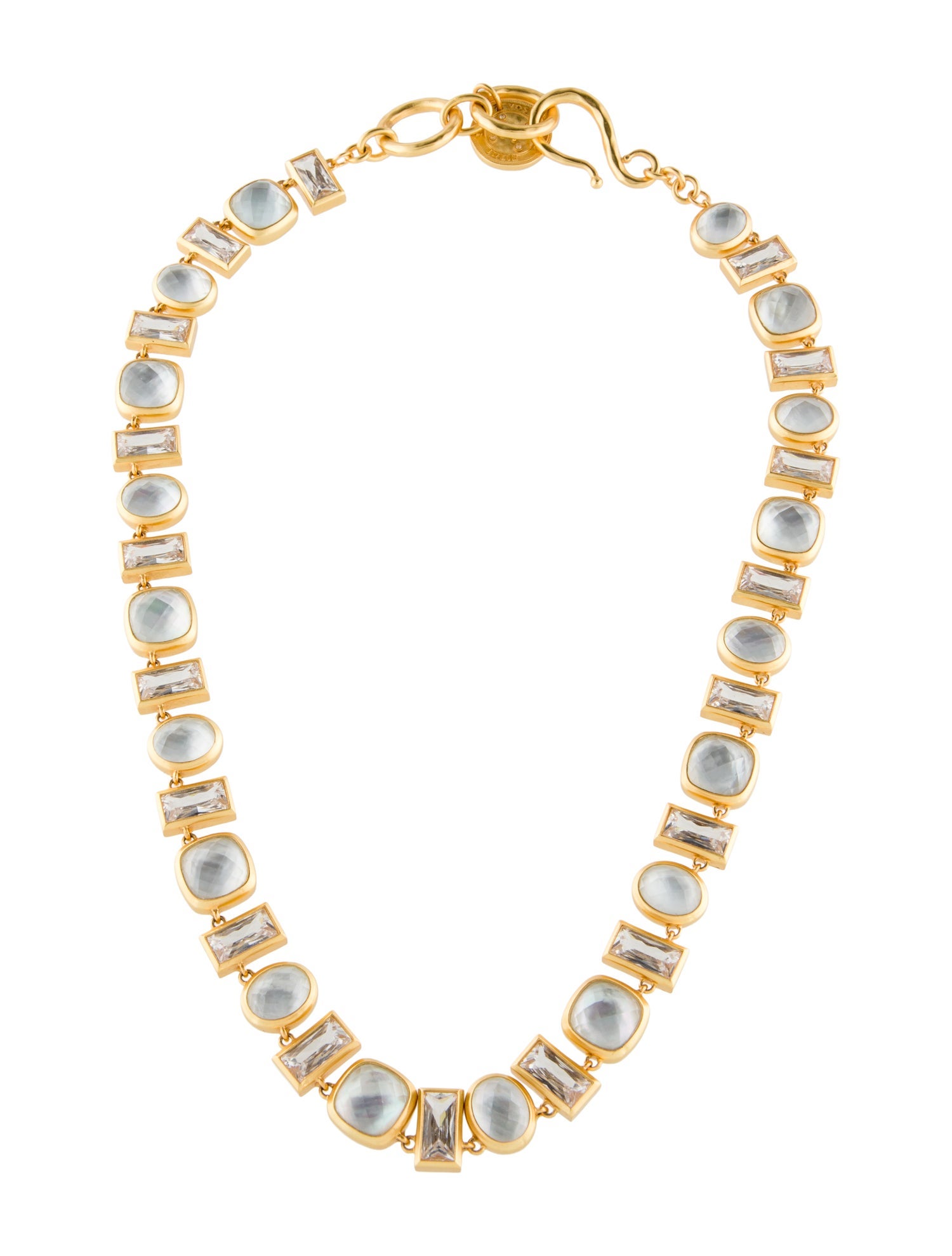 Julie Vos Faceted Glass & Cubic Zirconia Antonia Tennis Necklace