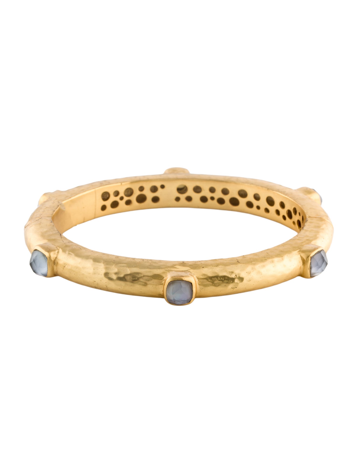Julie Vos Catalina Glass Hinged Bangle Bracelet