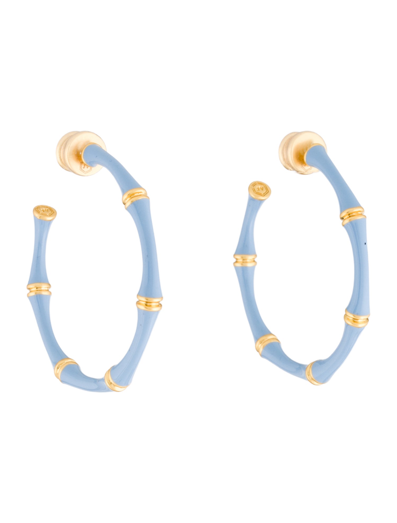 Julie Vos Enamel 'Bamboo' Hoop Earrings