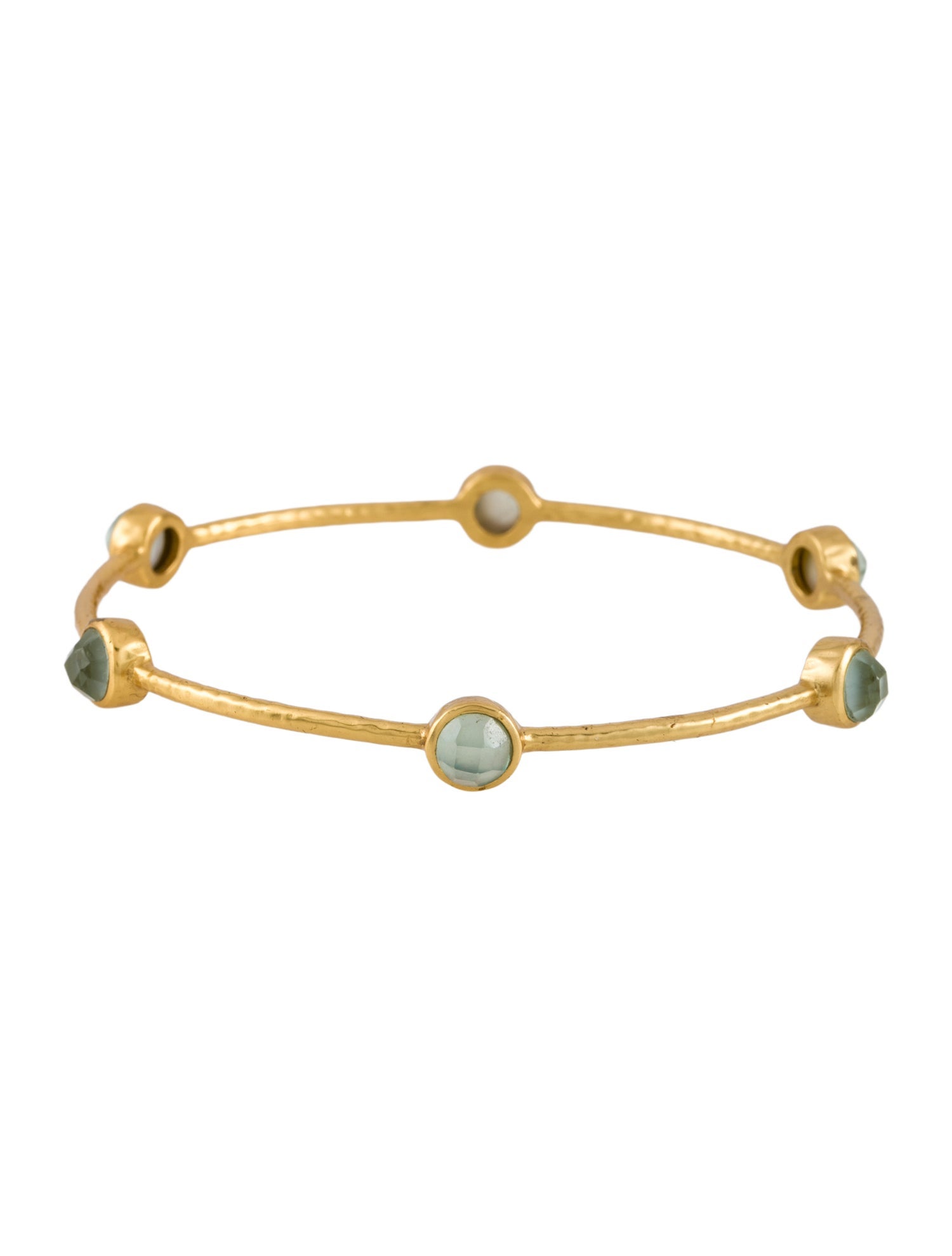 Julie Vos Mother of Pearl & Crystal Milano Luxe Bangle Bracelet