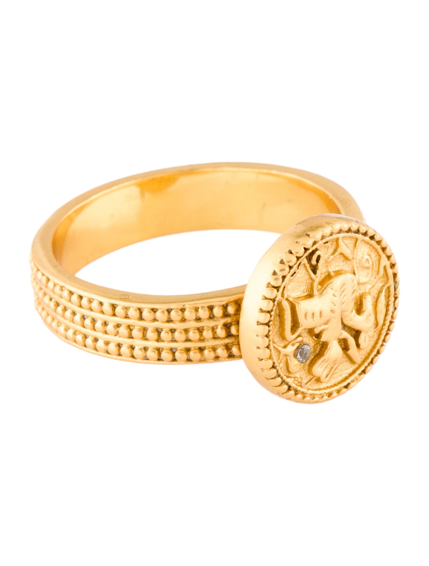 Julie Vos Crystal Signet Ring