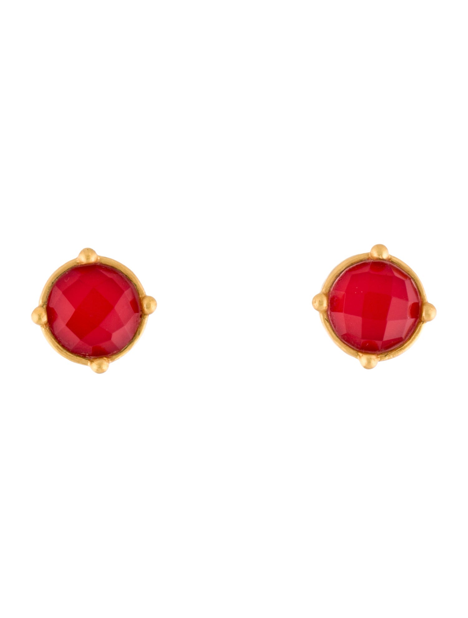 Julie Vos Glass Honey Stud Earrings
