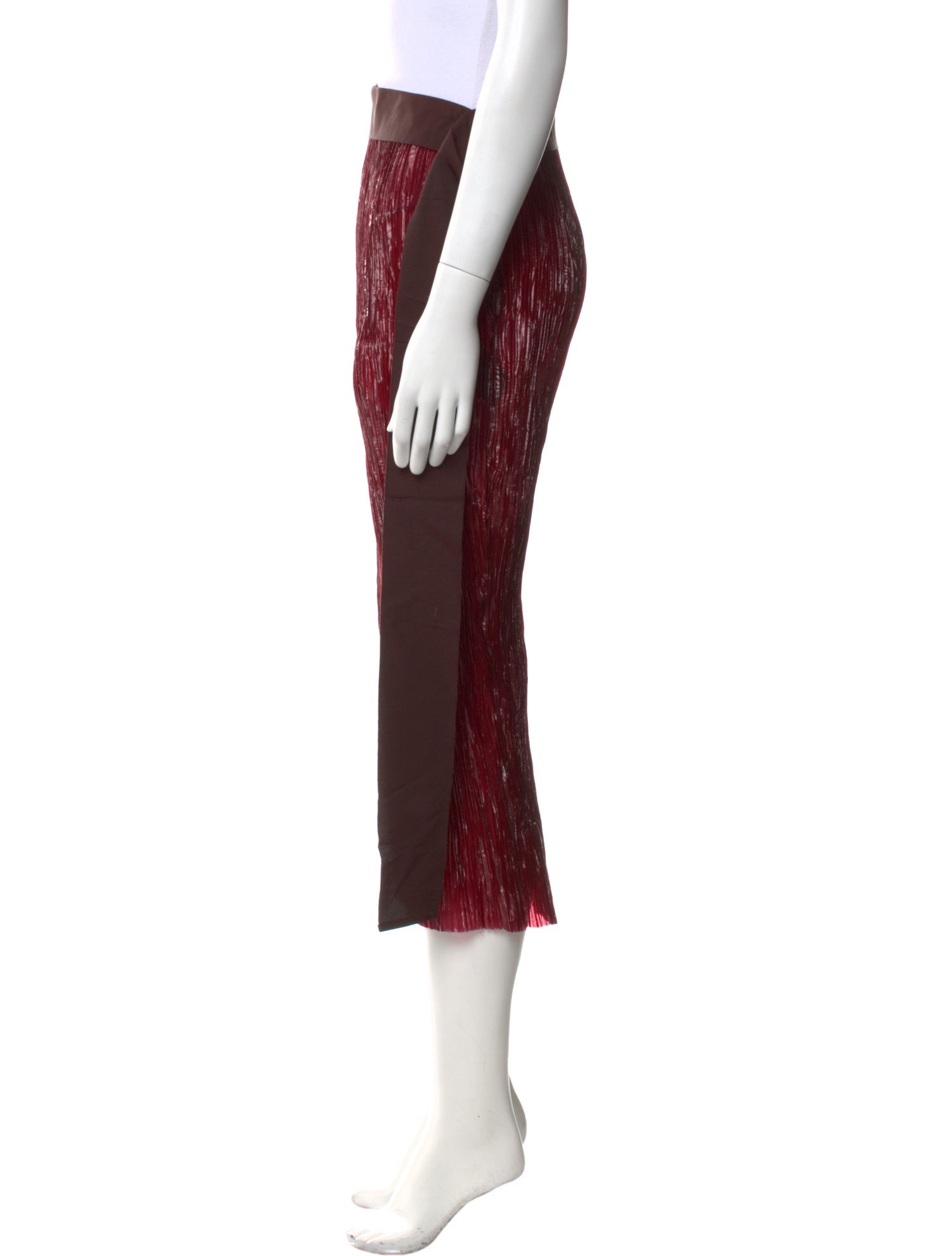 Liberowe Colorblock Pattern Midi Length Skirt