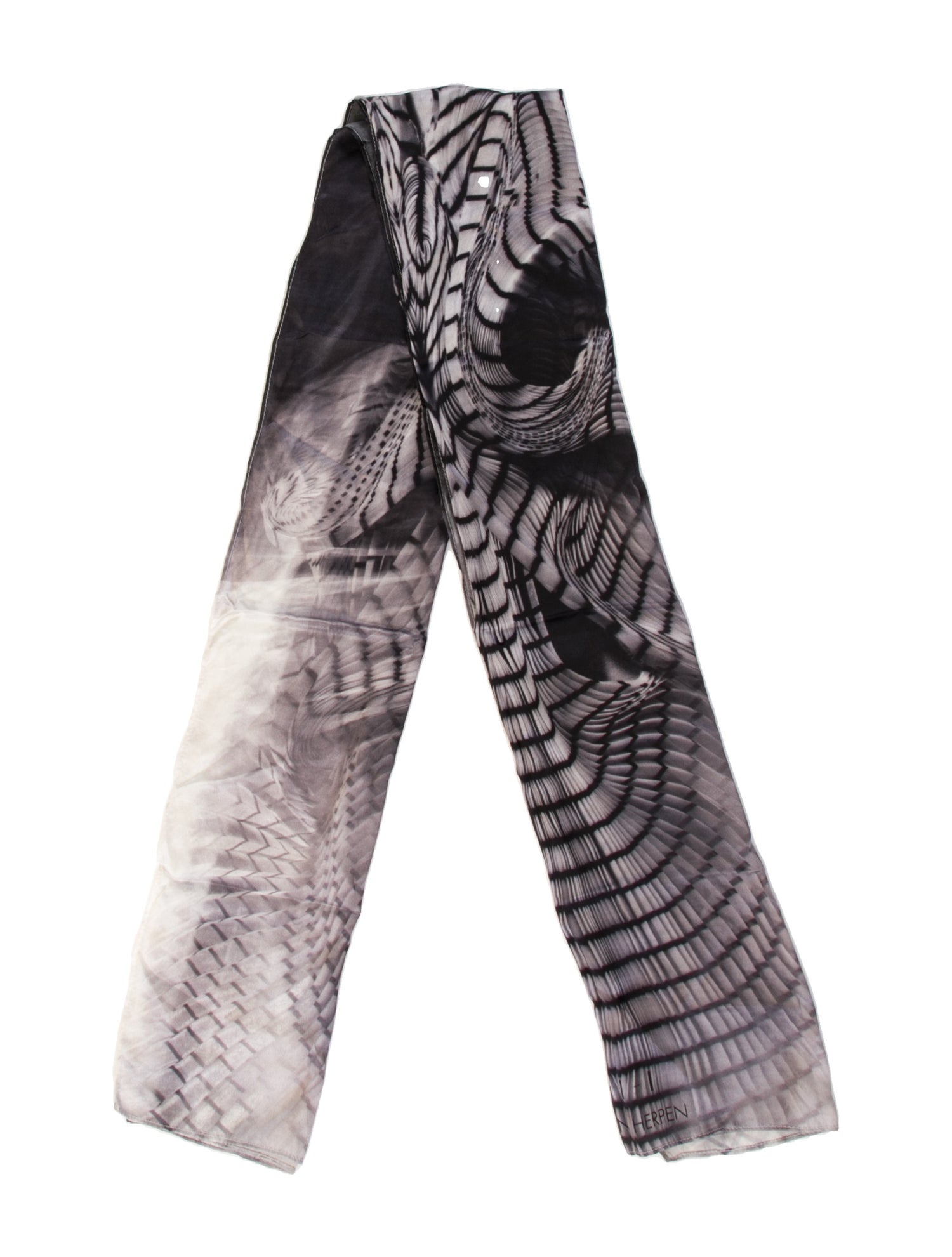 Iris Van Herpen Silk Floral Print Scarf