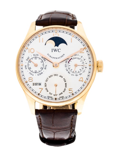 IWC Portuguese Perpetual Calendar Watch yellow