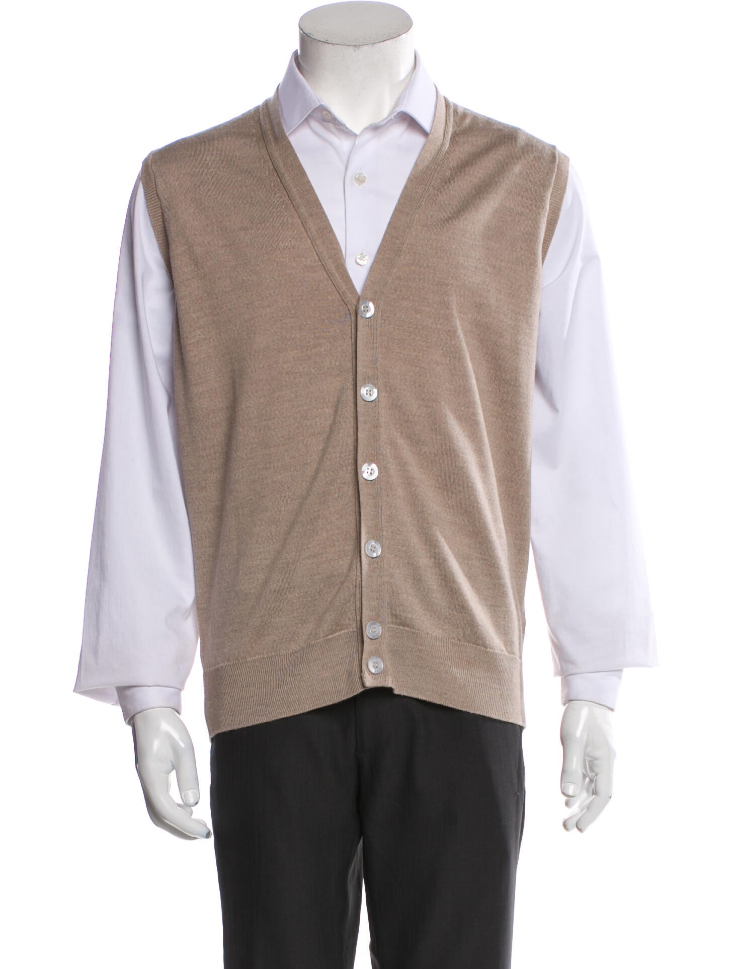 John Smedley Merino Wool V-Neck Sweater Vest