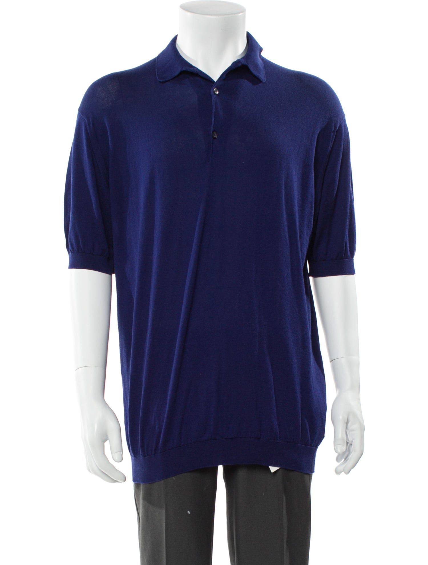 John Smedley V-Neck Short Sleeve Polo Shirt