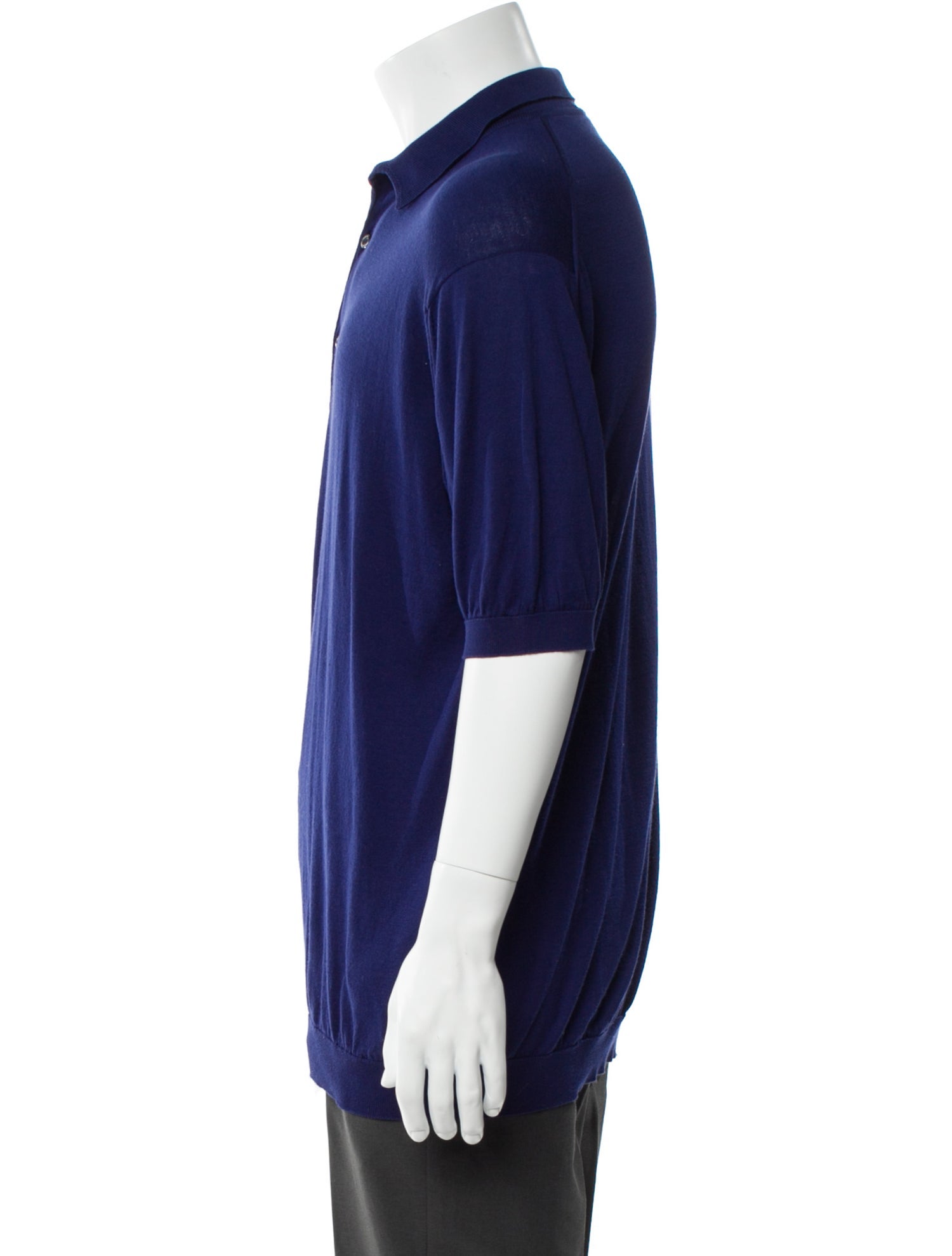 John Smedley V-Neck Short Sleeve Polo Shirt