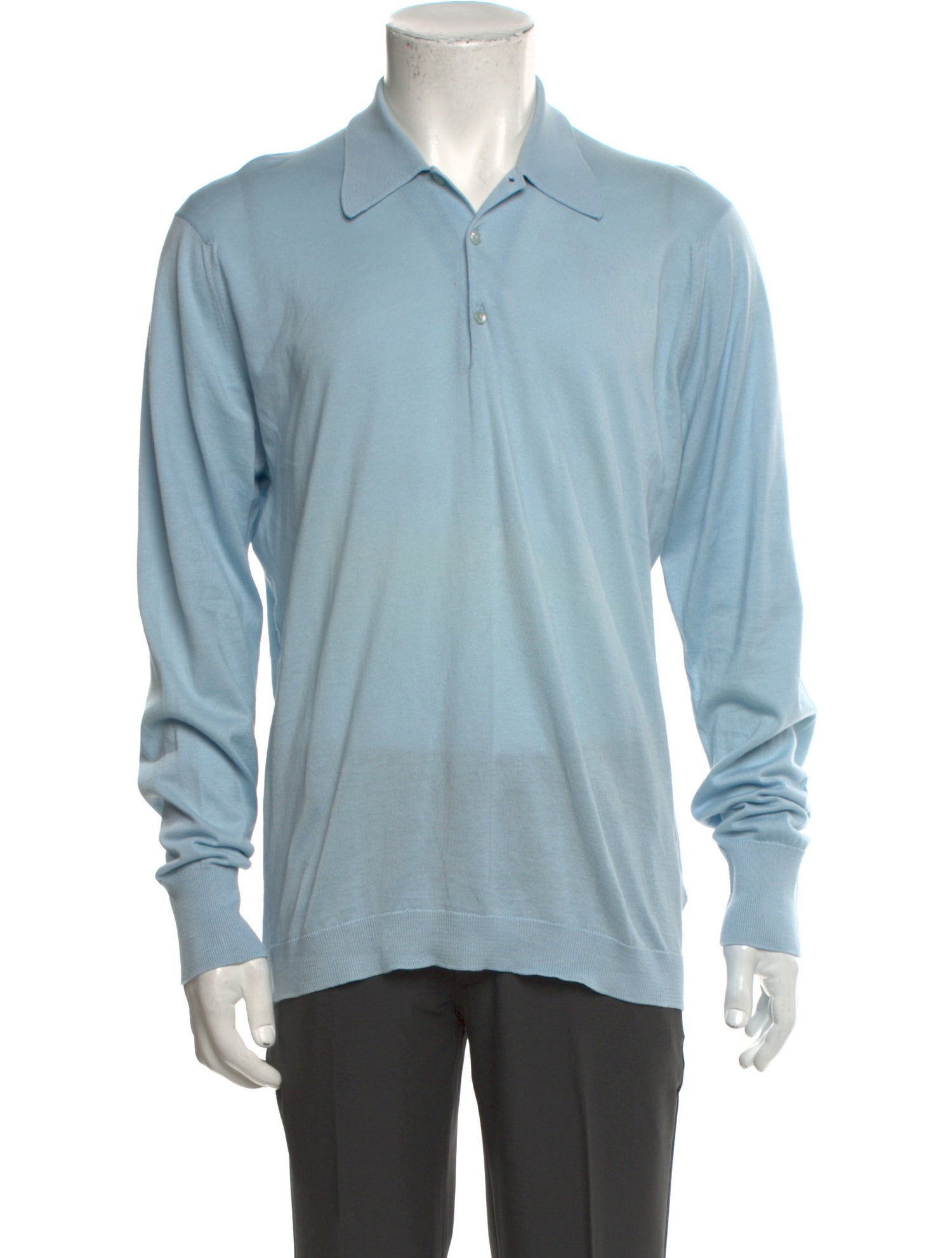 John Smedley Collar Long Sleeve Polo Shirt
