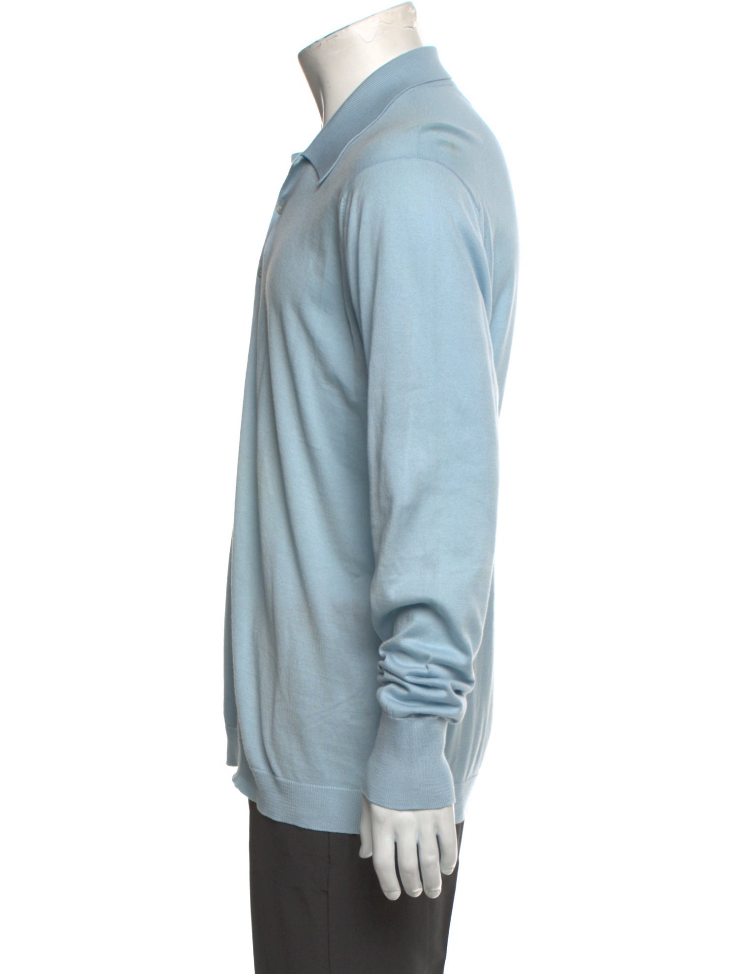 John Smedley Collar Long Sleeve Polo Shirt