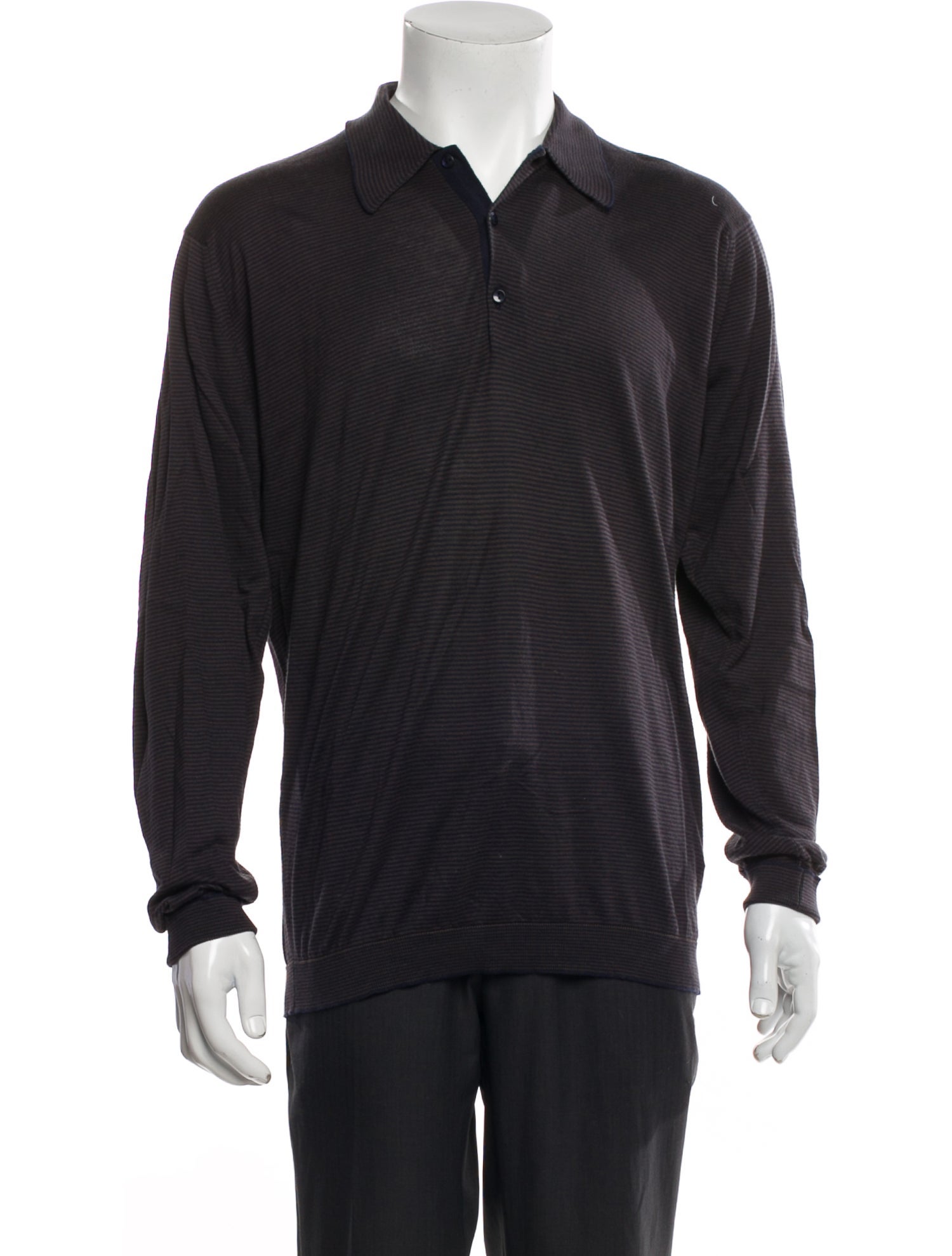 John Smedley Collar Long Sleeve Polo Shirt