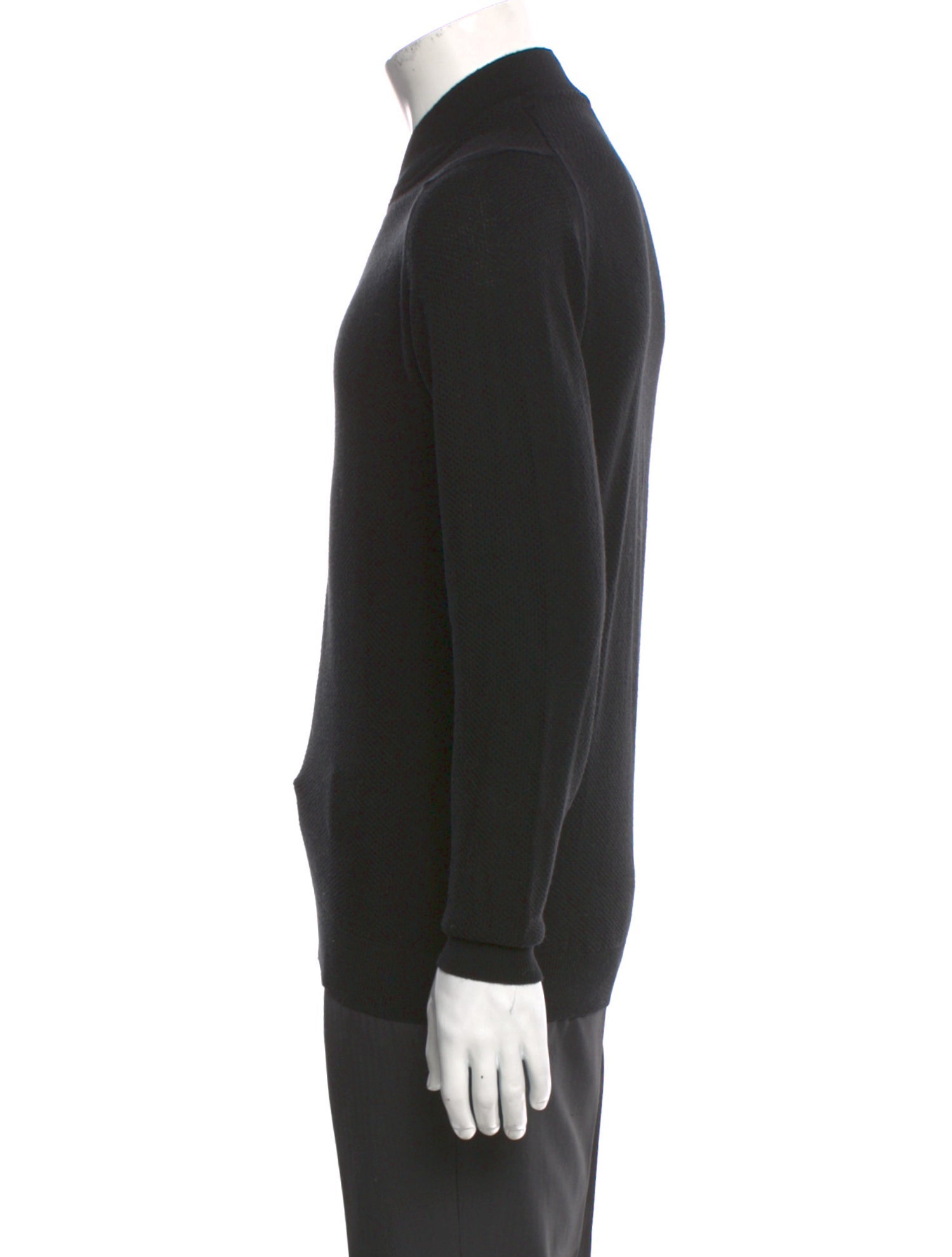 John Smedley Merino Wool Mock Neck Cardigan