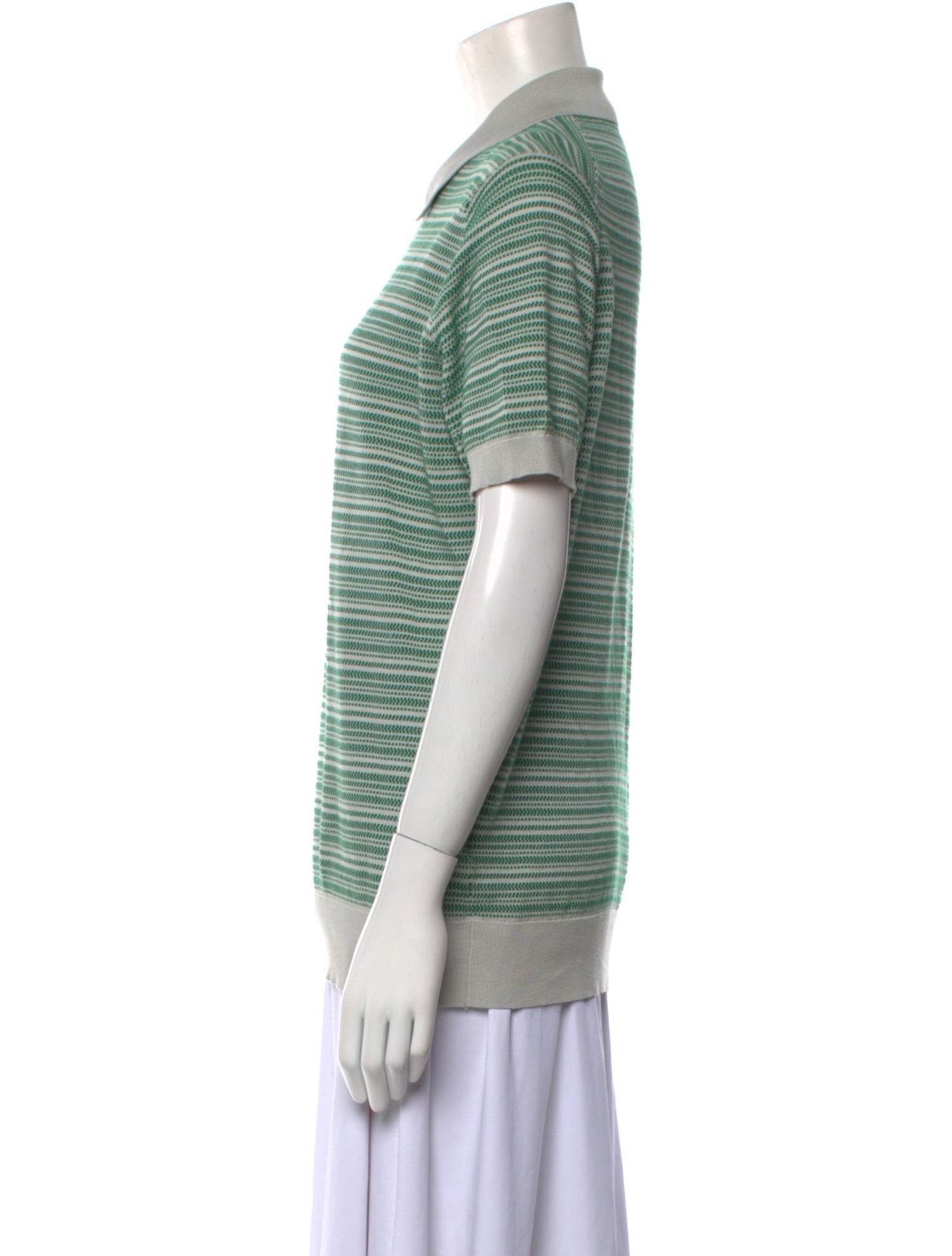 John Smedley Striped Short Sleeve Polo