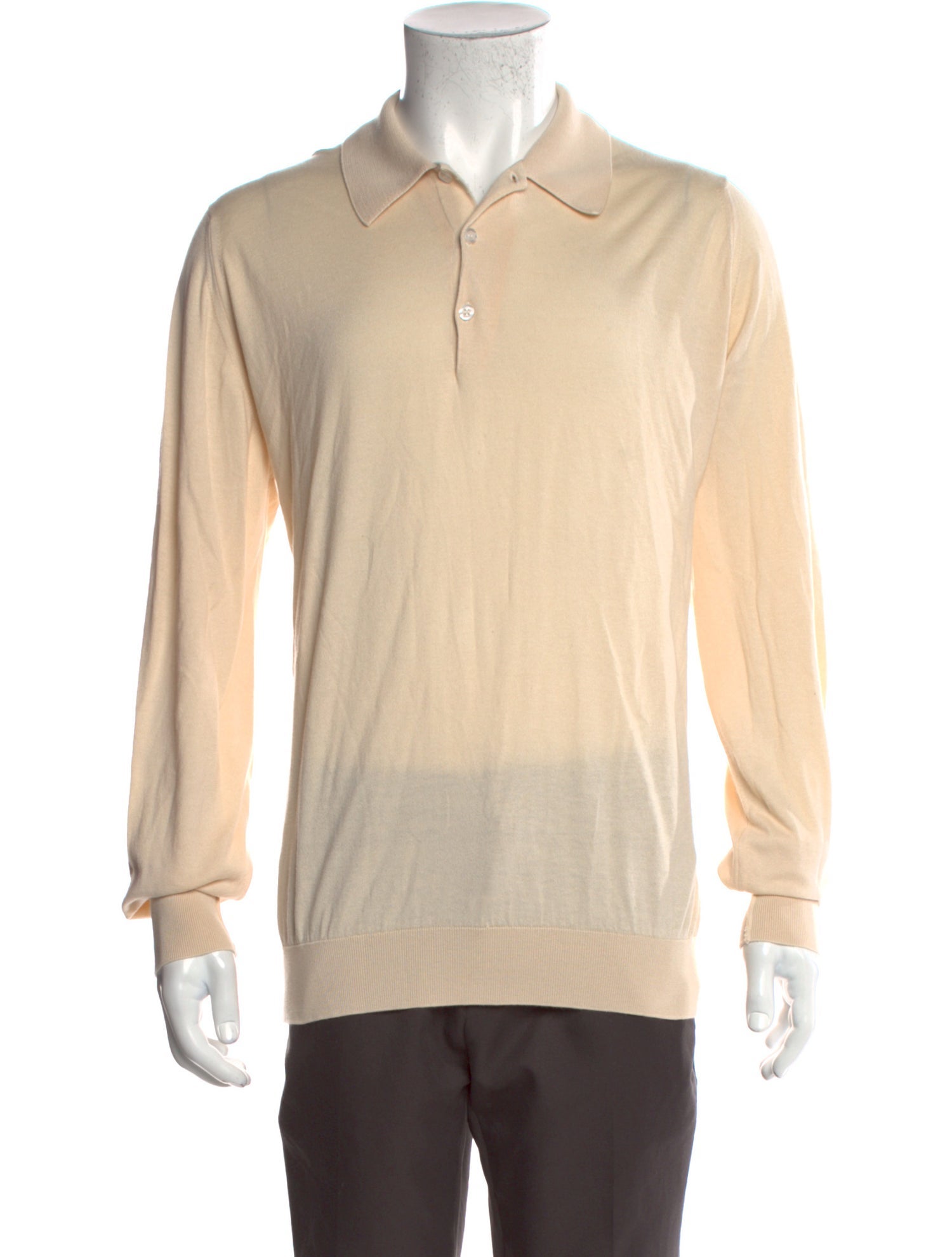 John Smedley Collar Long Sleeve Polo Sweater
