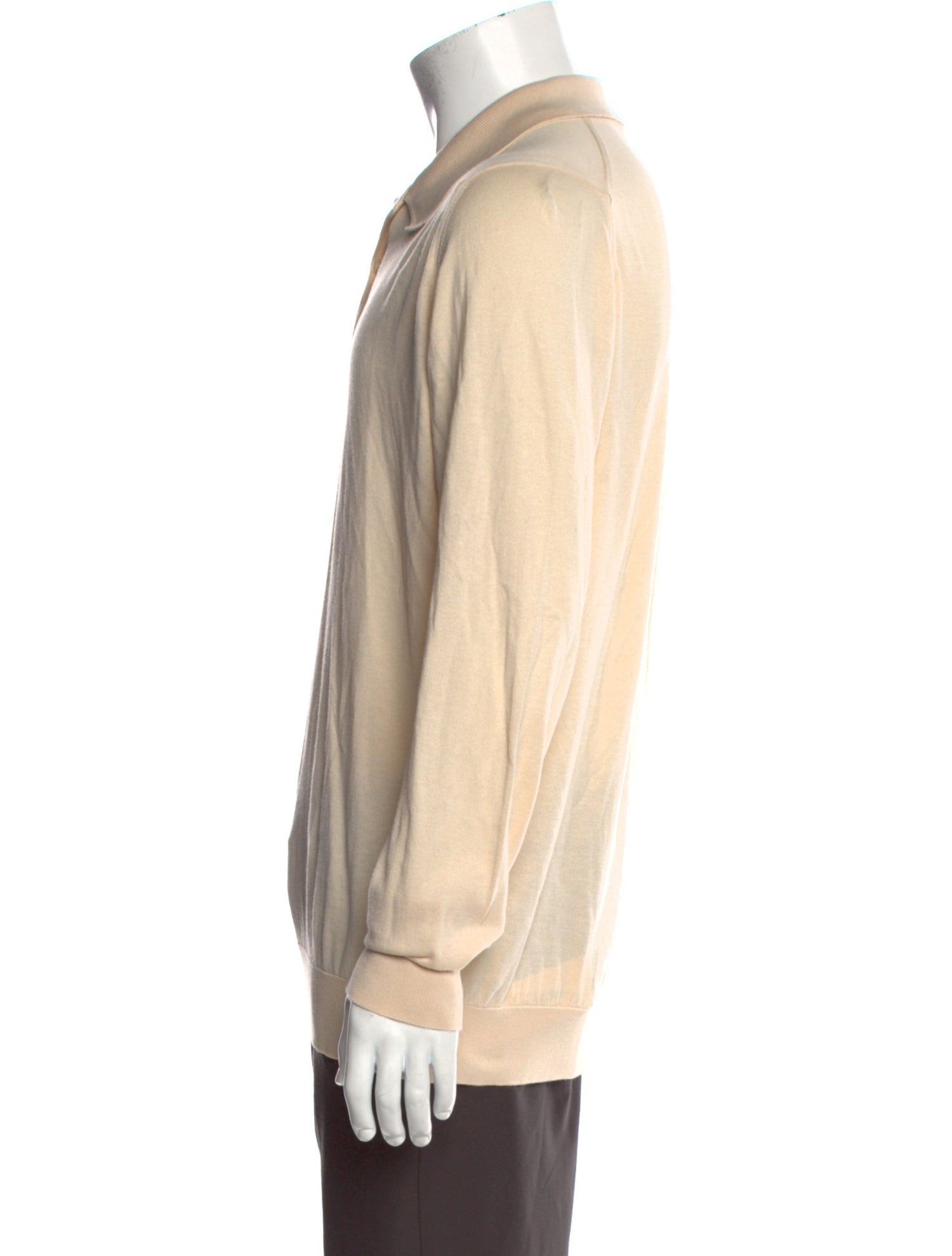 John Smedley Collar Long Sleeve Polo Sweater