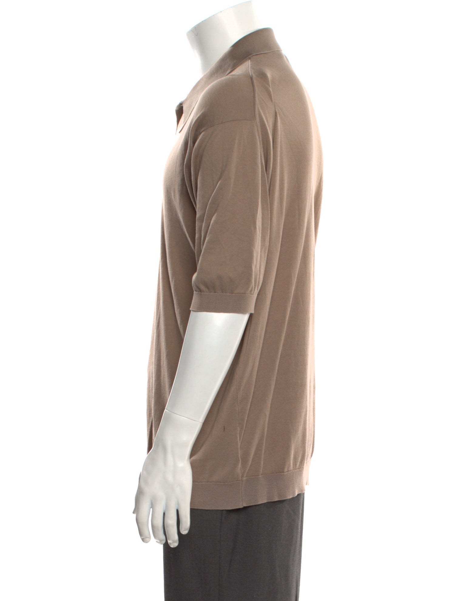 John Smedley Collar Three-Quarter Sleeve Polo Shirt