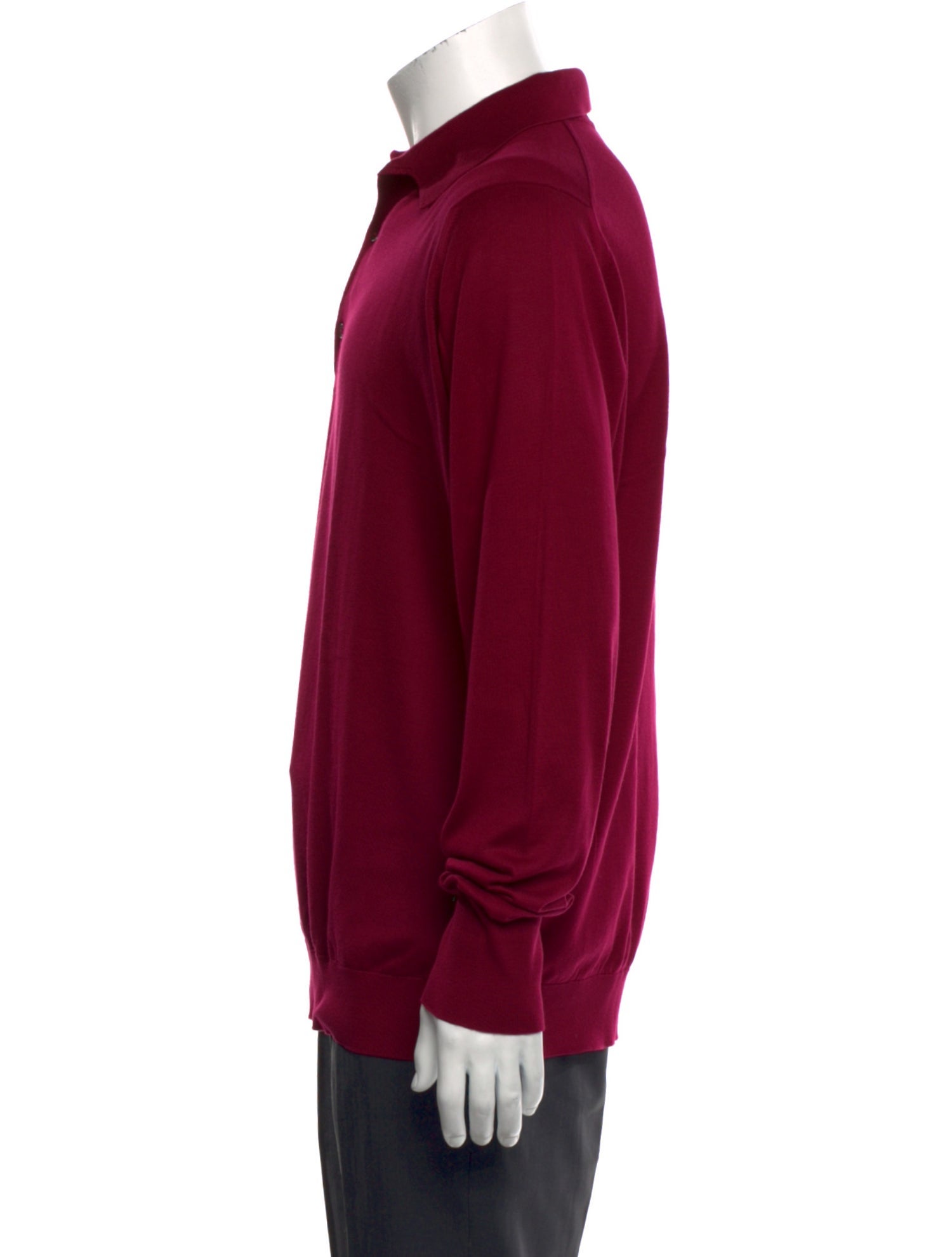 John Smedley Collar Long Sleeve Polo Shirt
