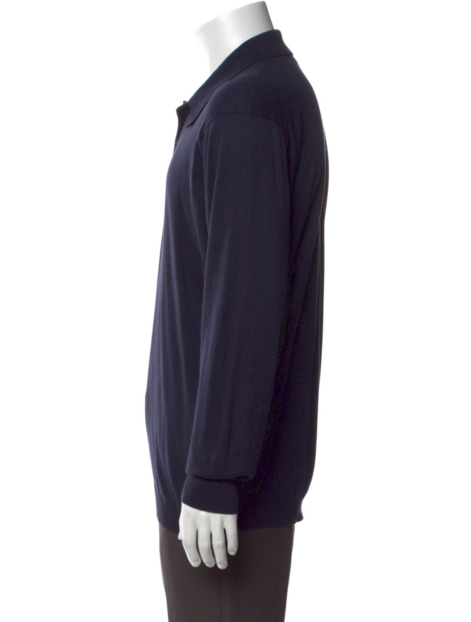 John Smedley Collar Long Sleeve Polo Sweater