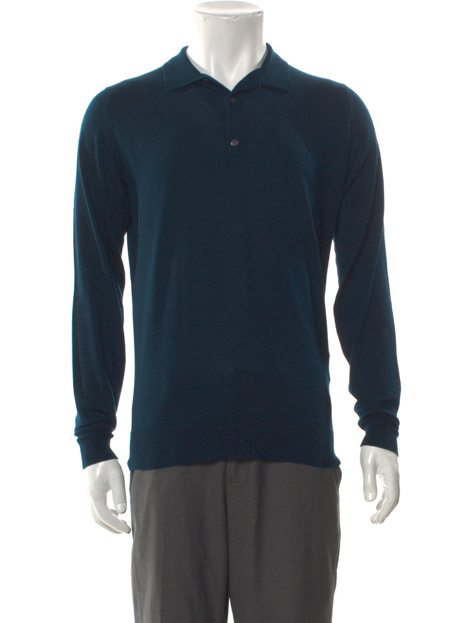 John Smedley Merino Wool Collar Polo Shirt