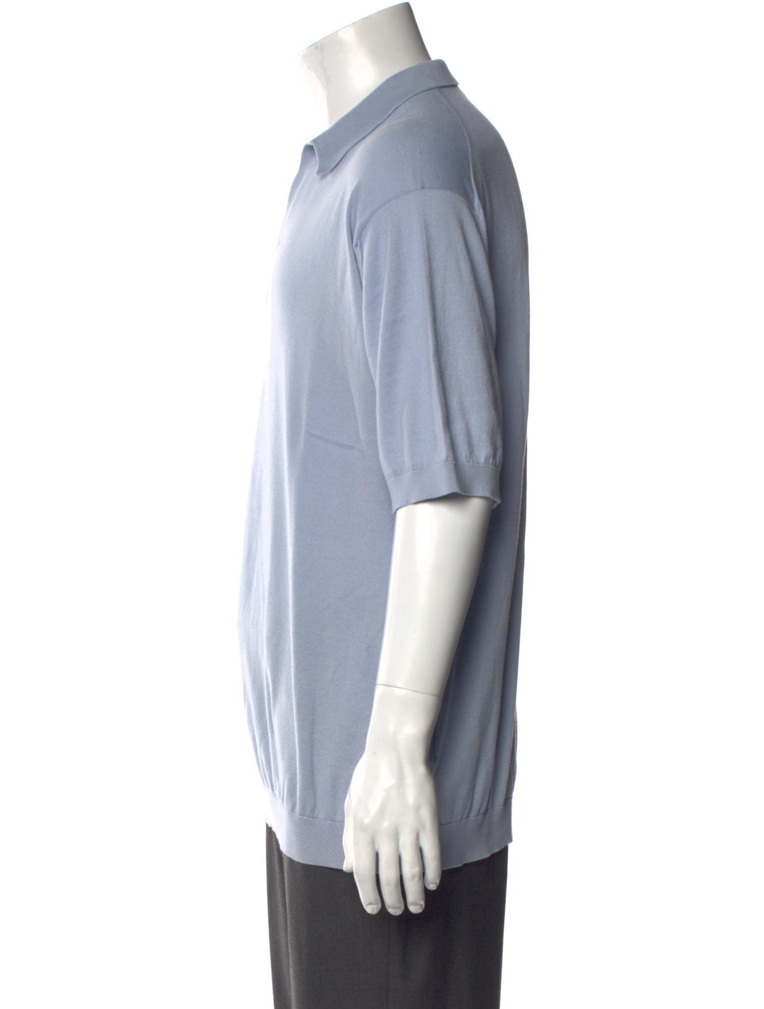 John Smedley V-Neck Short Sleeve Polo Shirt