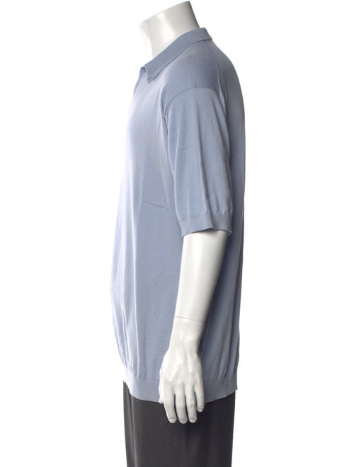 John Smedley V-Neck Short Sleeve Polo Shirt