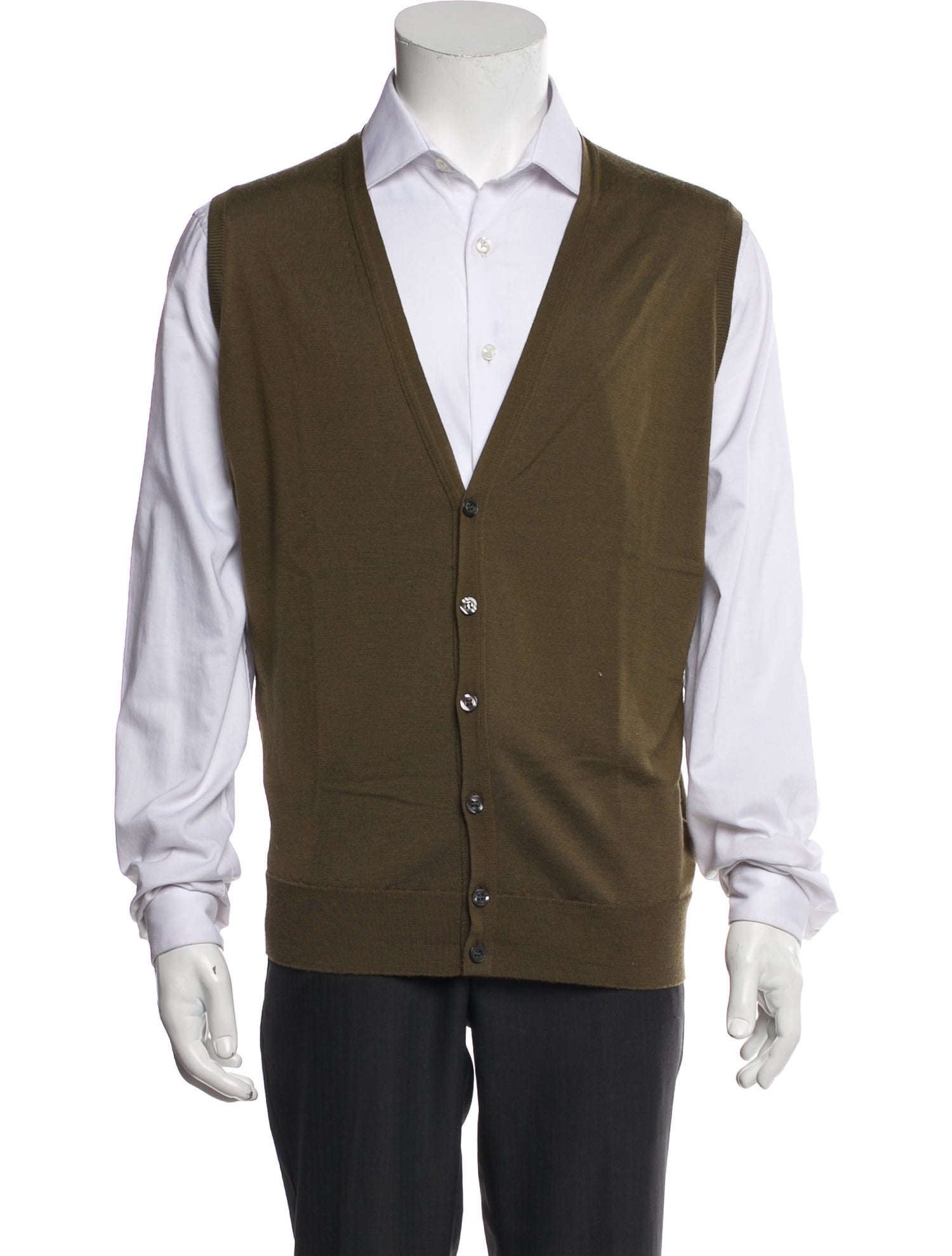 John Smedley Merino Wool V-Neck Sweater Vest