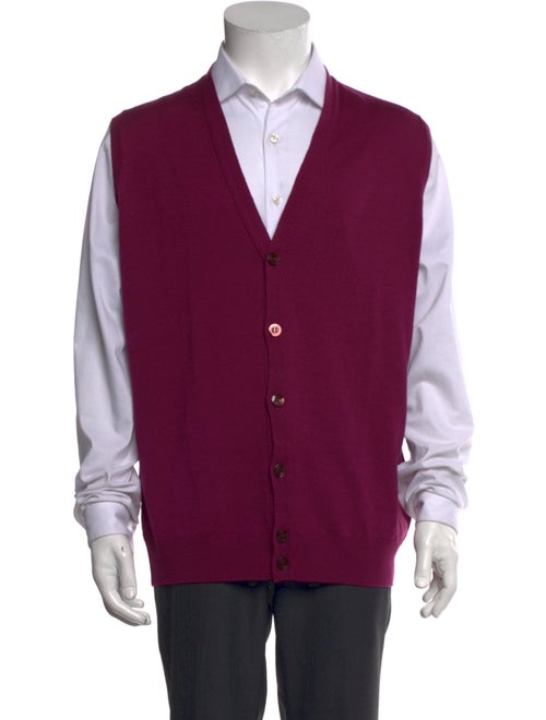 John Smedley Merino Wool V-Neck Sweater Vest