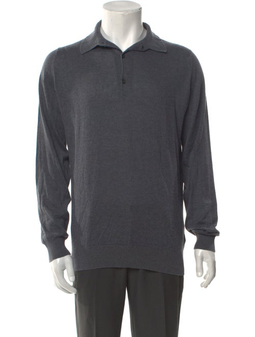 John Smedley Crew Neck Long Sleeve Polo Sweater