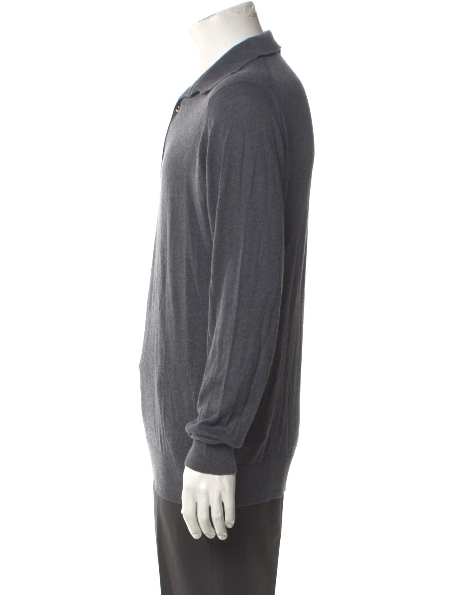 John Smedley Crew Neck Long Sleeve Polo Sweater