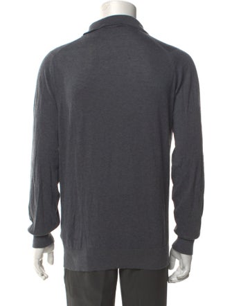 John Smedley Crew Neck Long Sleeve Polo Sweater