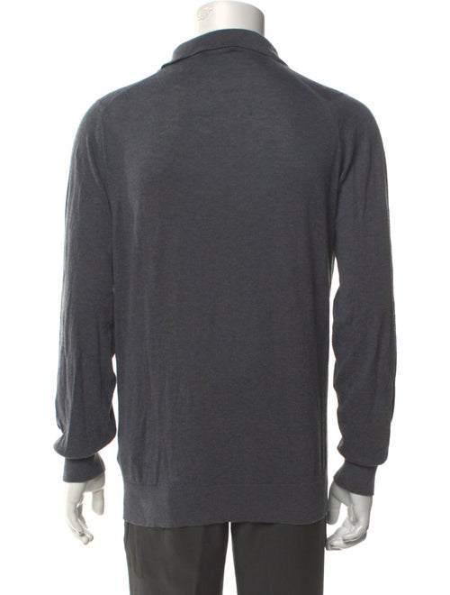 John Smedley Crew Neck Long Sleeve Polo Sweater