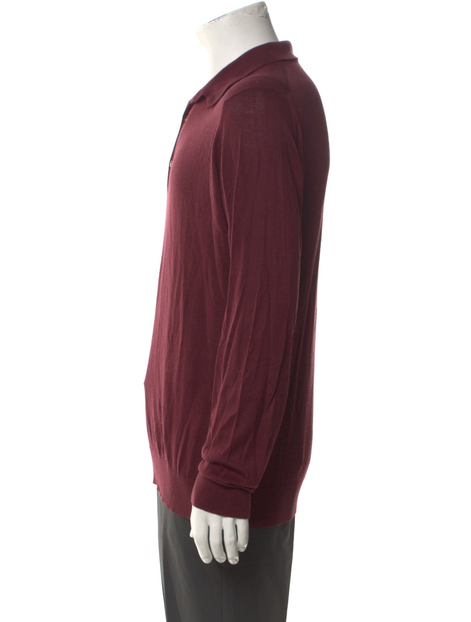 John Smedley Collar Long Sleeve Polo Shirt