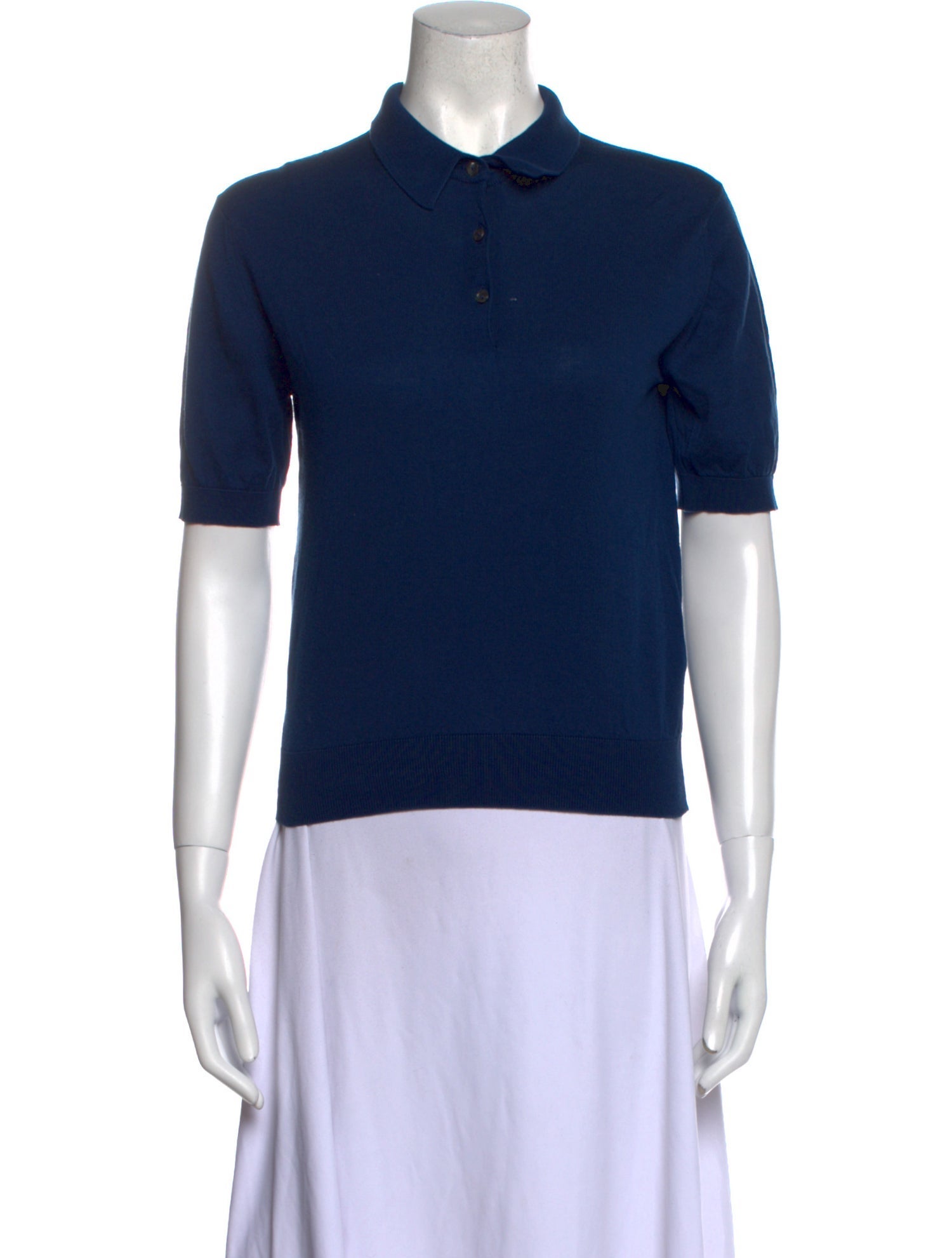 John Smedley Mock Neck Short Sleeve Polo