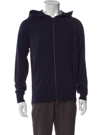 John Smedley Merino Wool Crew Neck Hoodie