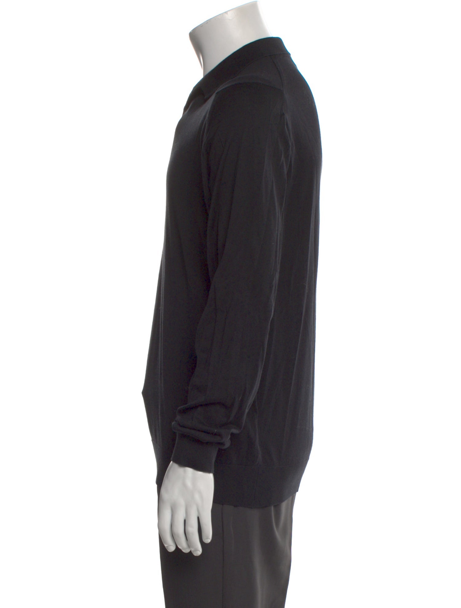 John Smedley Collar Long Sleeve Polo Sweater