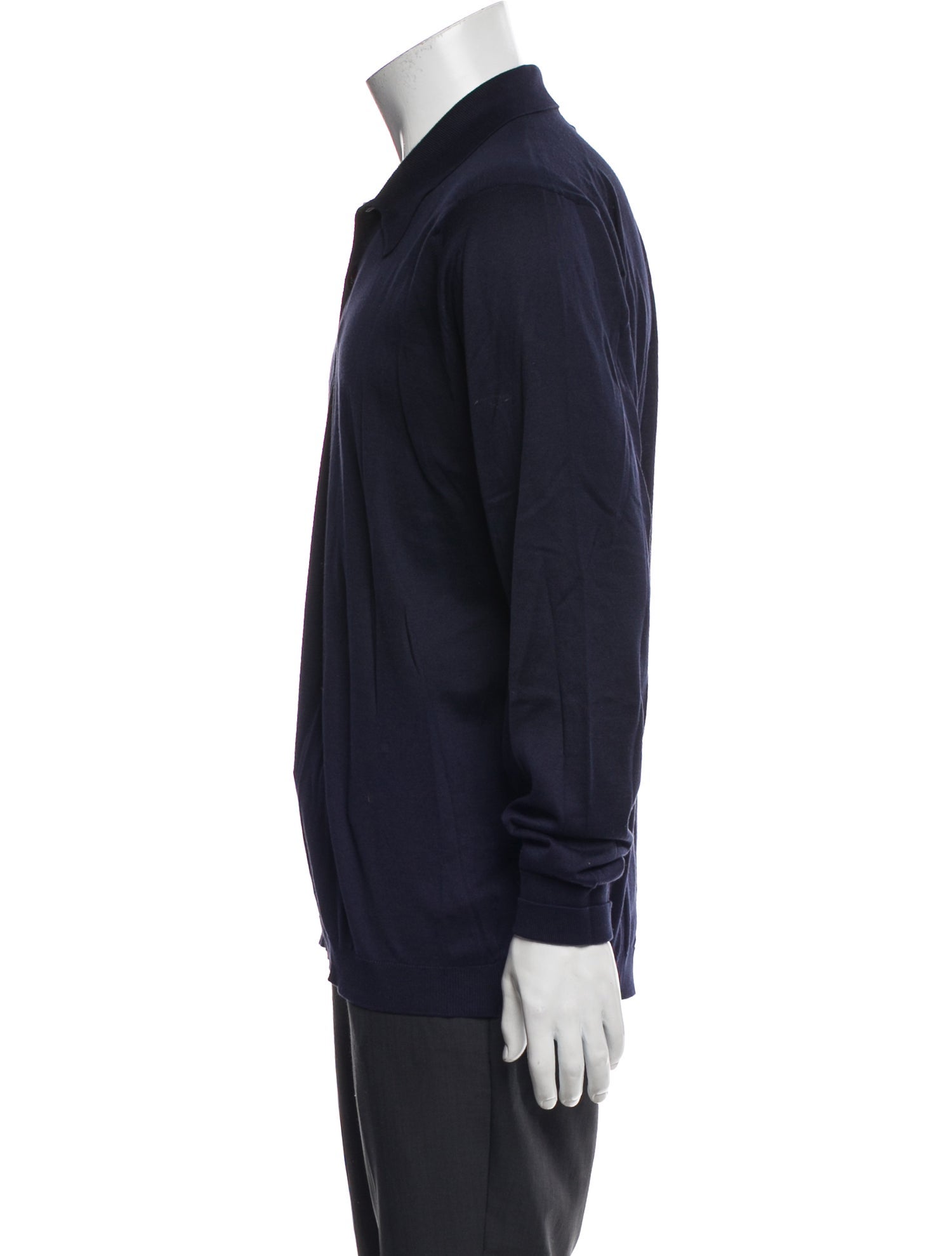 John Smedley Collar Long Sleeve Polo Shirt