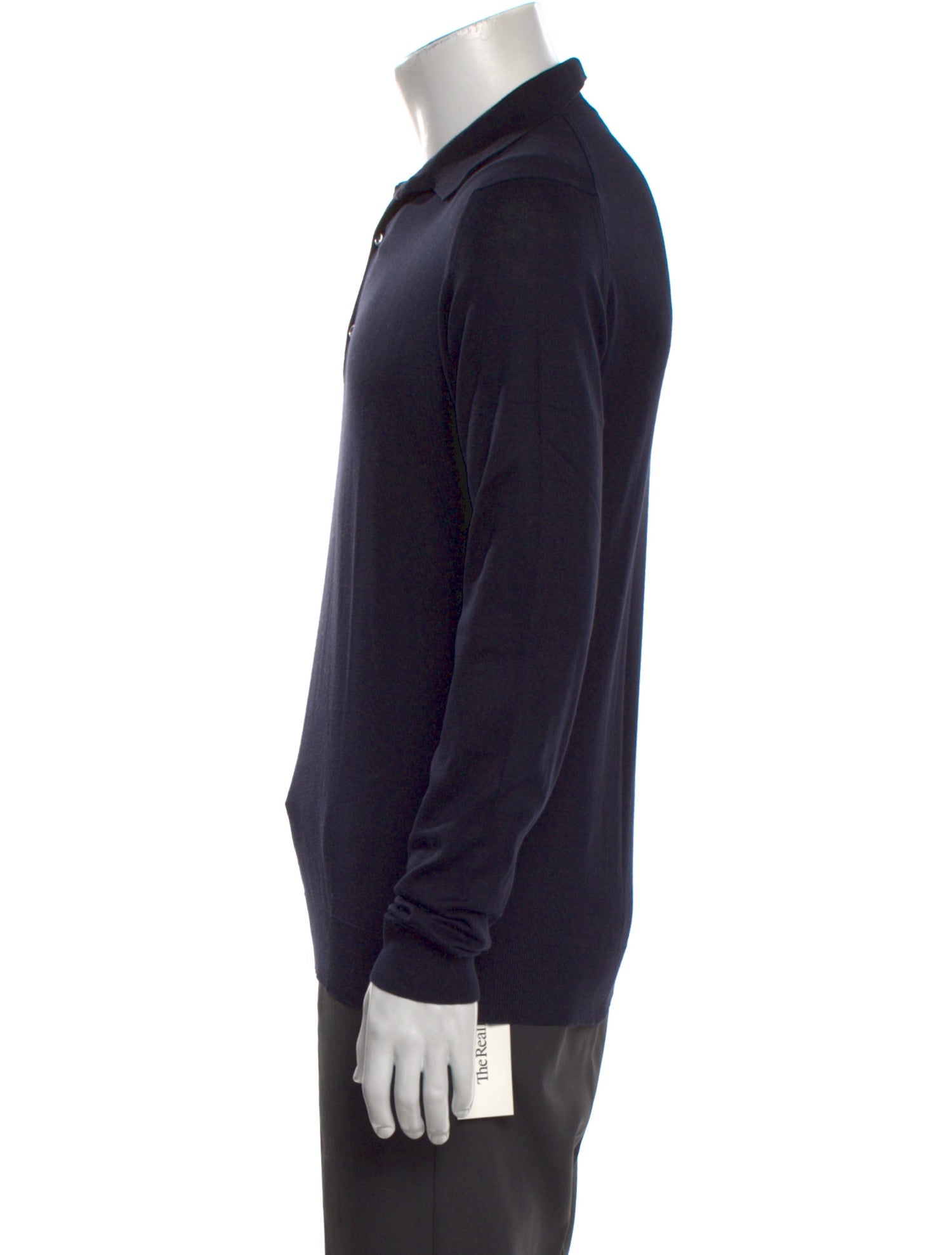 John Smedley Crew Neck Long Sleeve Polo Shirt