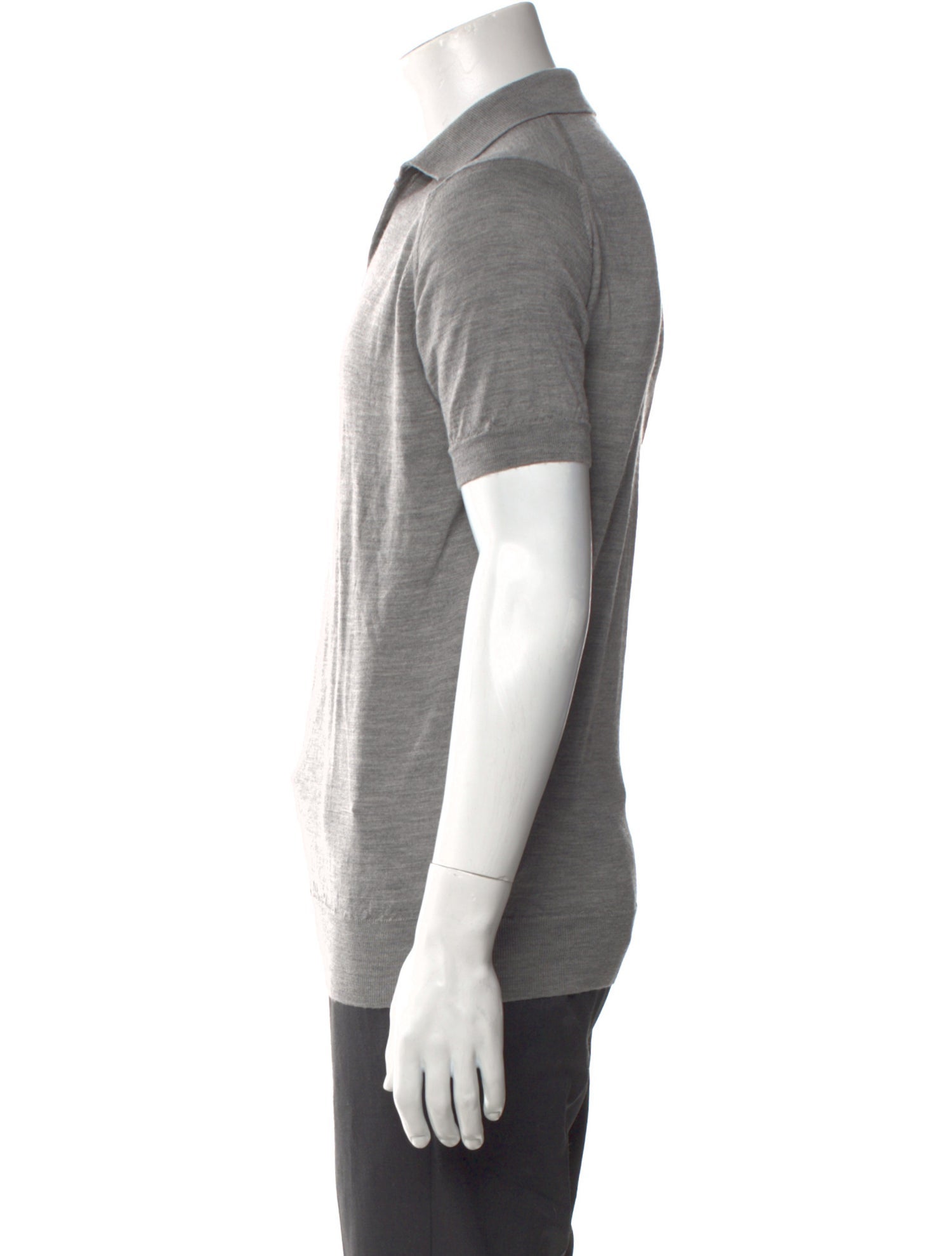 John Smedley Merino Wool V-Neck Polo Shirt