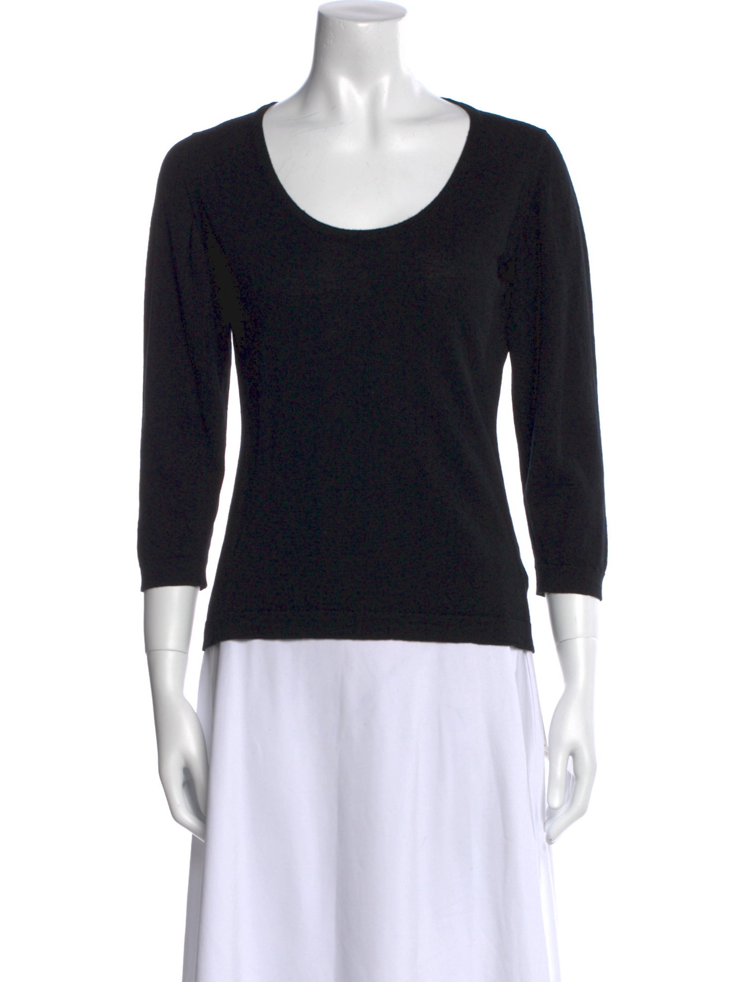 John Smedley Merino Wool Scoop Neck Top