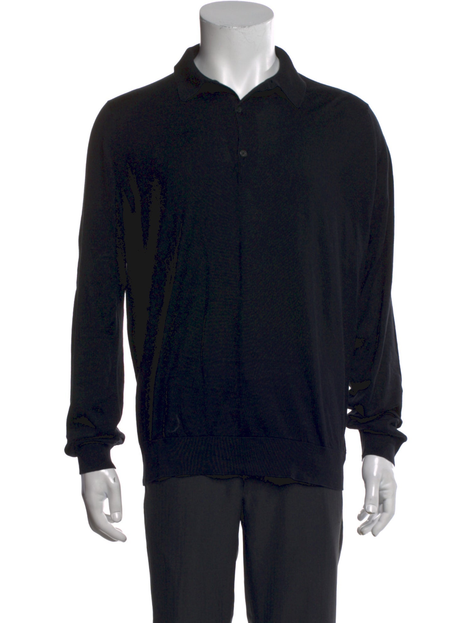 John Smedley Crew Neck Long Sleeve Polo Shirt