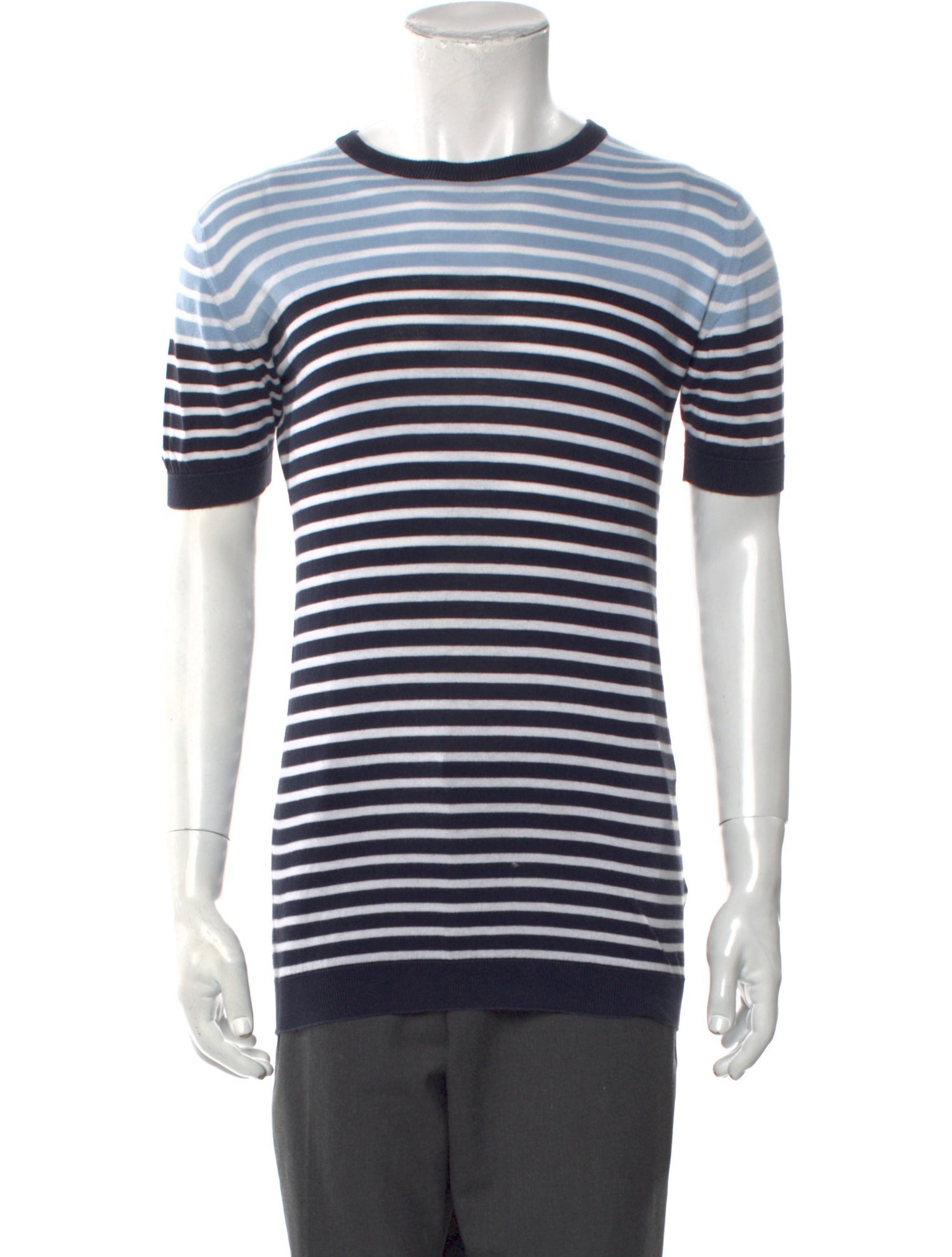 John Smedley Striped Crew Neck Pullover
