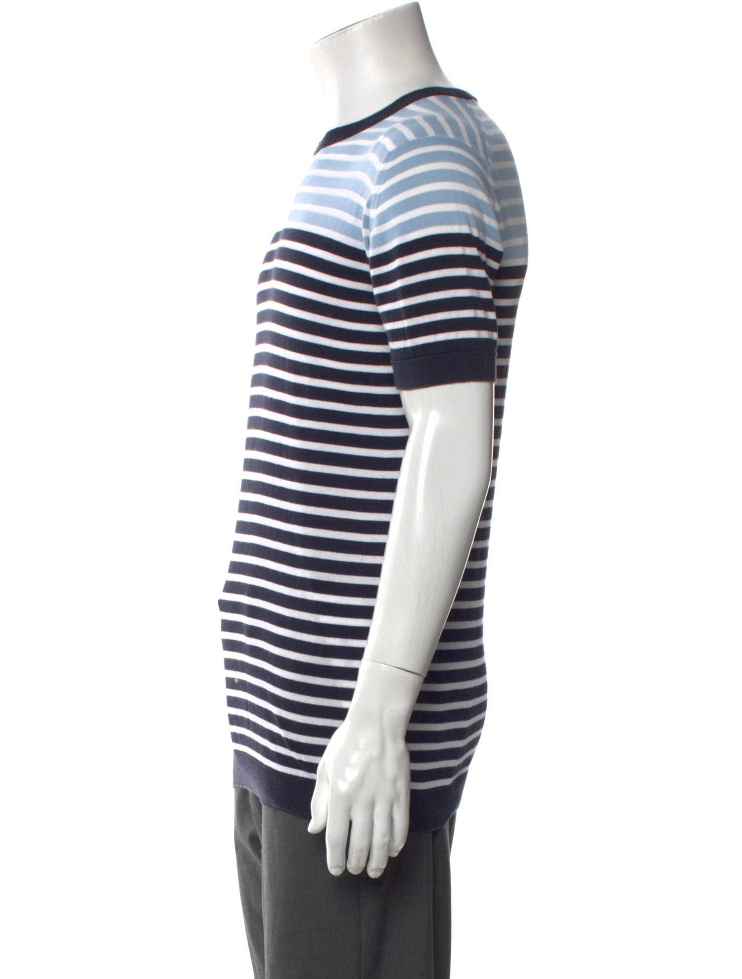 John Smedley Striped Crew Neck Pullover