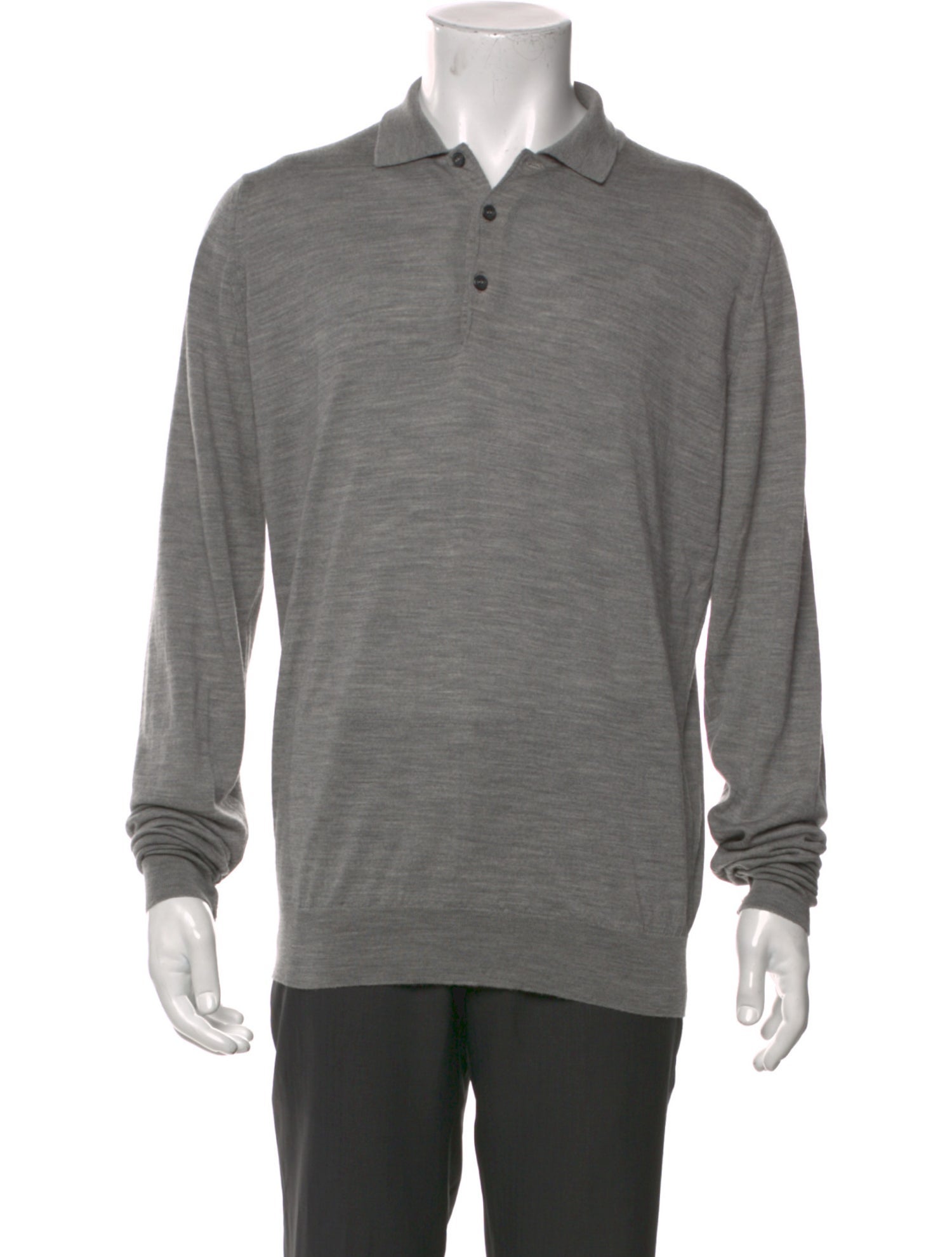 John Smedley Merino Wool Collar Polo Shirt