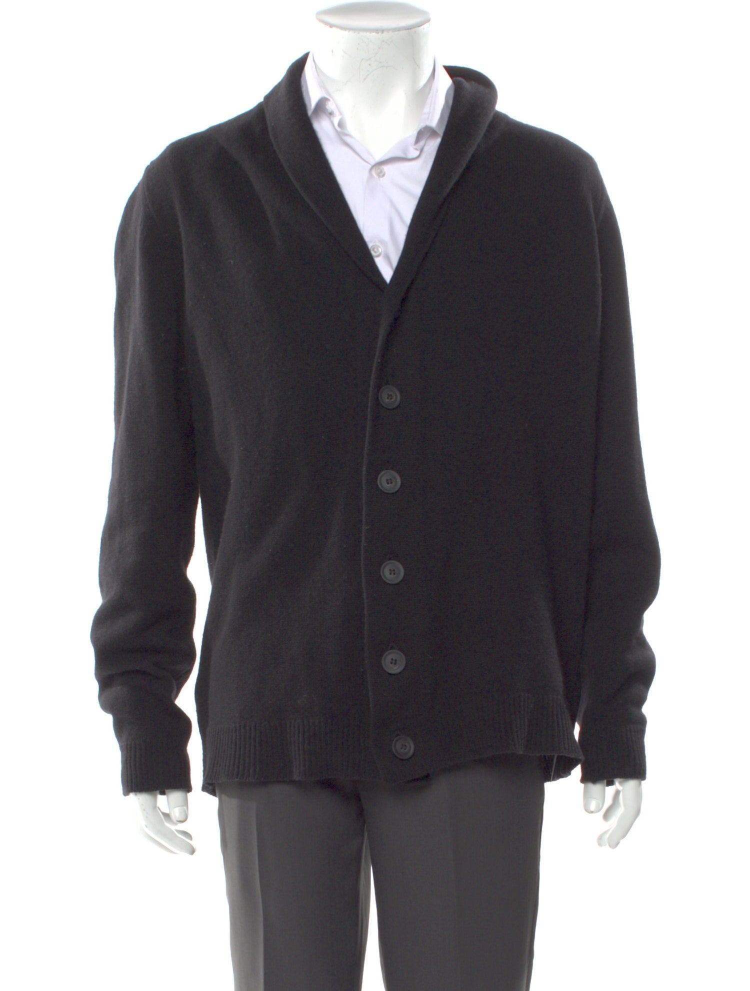 John Smedley Wool Collar Cardigan