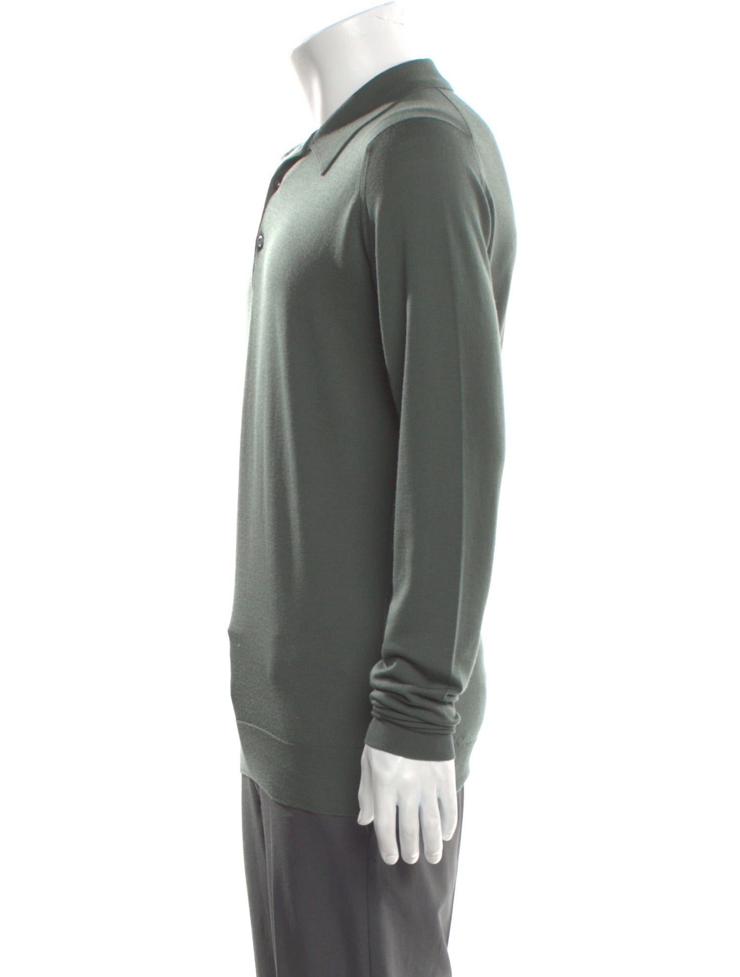 John Smedley Merino Wool Crew Neck Polo Shirt
